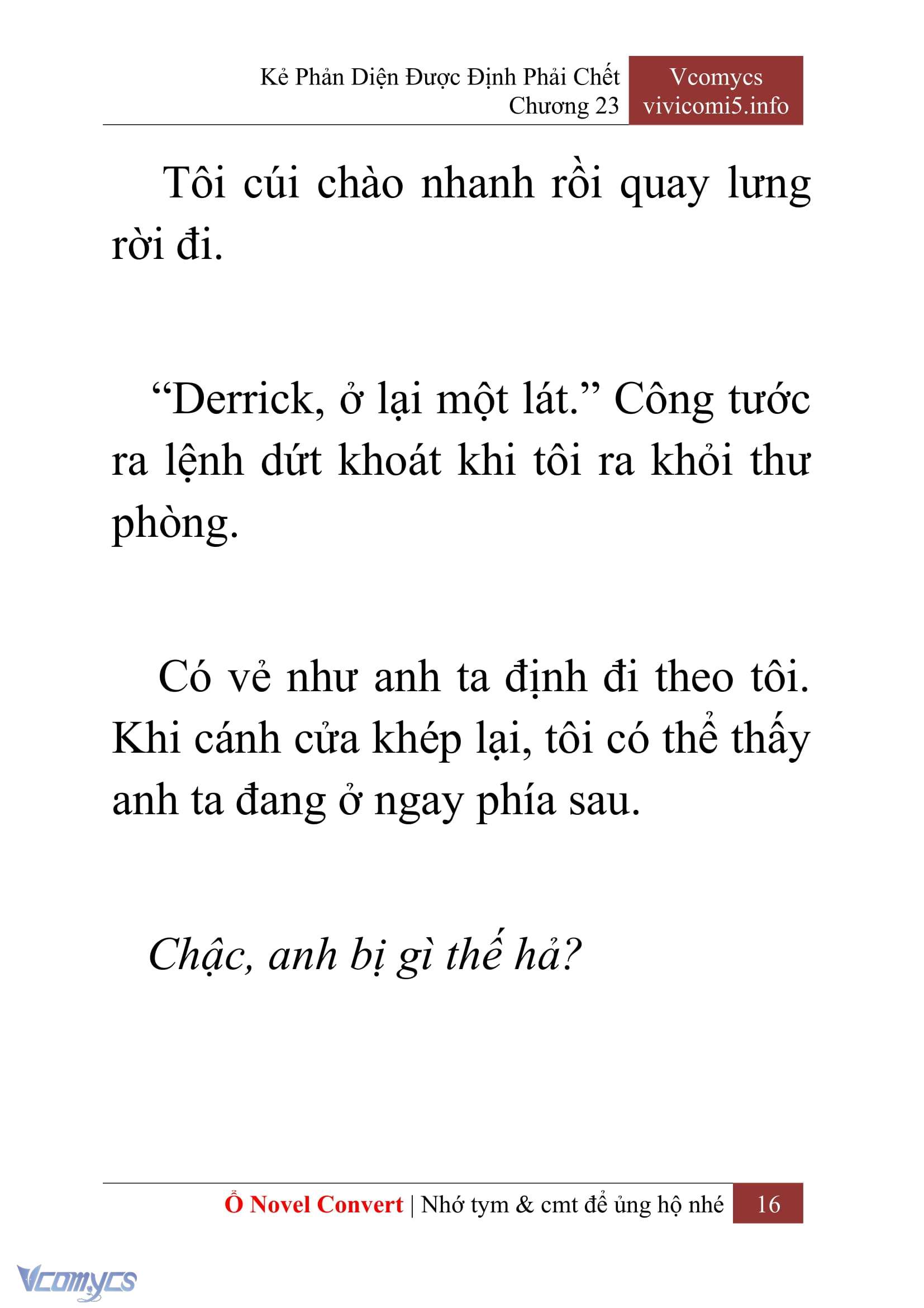 [Novel] Kẻ Phản Diện Được Định Phải Chết Chap 23 - Trang 2