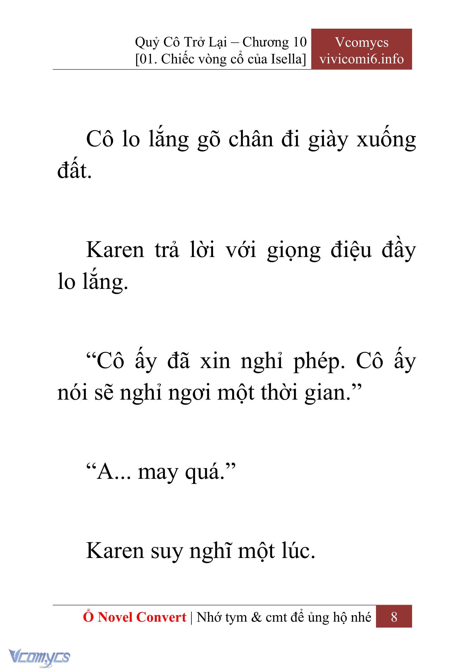 [Novel] Quý Cô Trở Lại Chap 10 - Trang 2