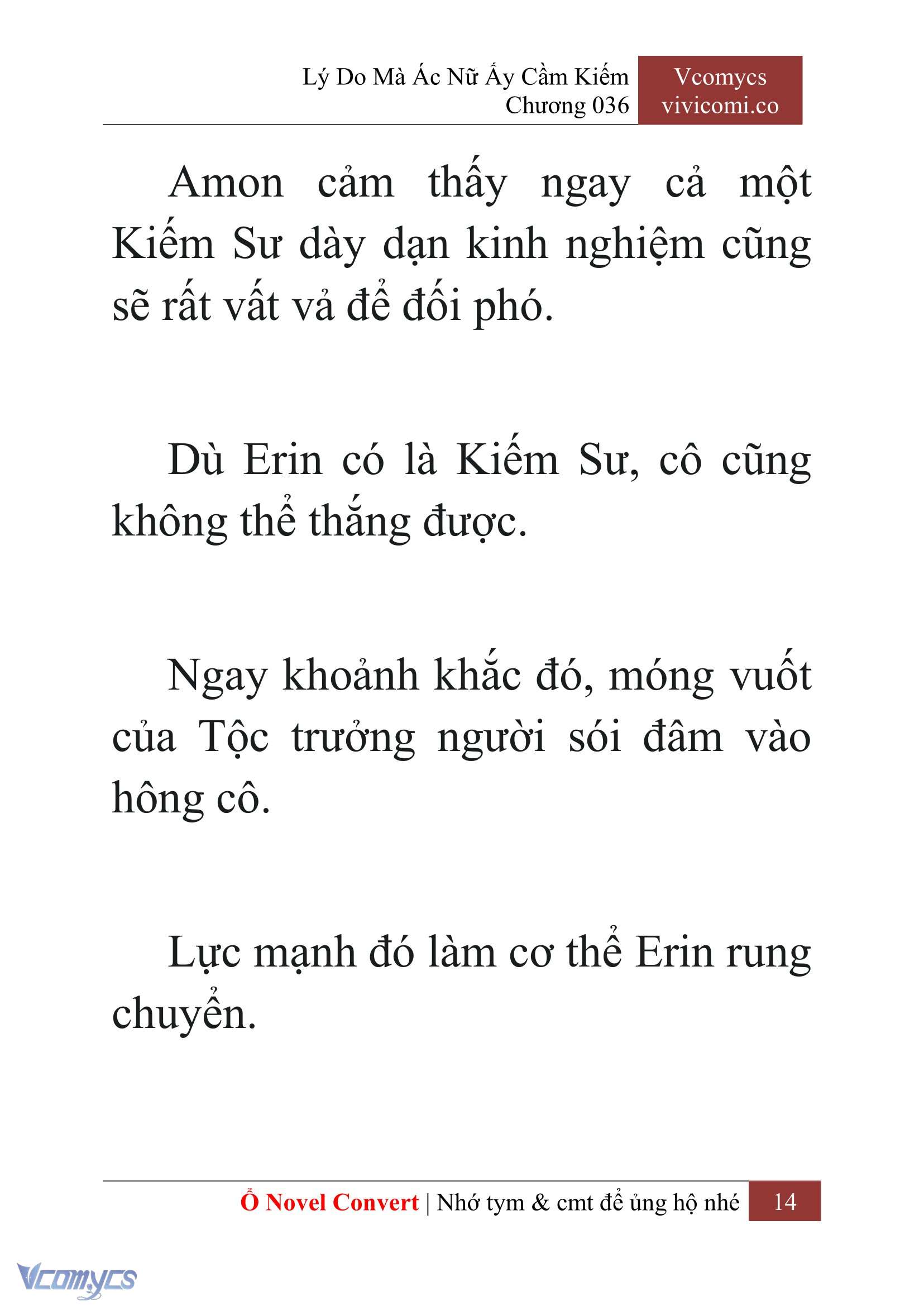 [Novel] Lý Do Mà Ác Nữ Ấy Cầm Kiếm Chap 36 - Next Chap 37