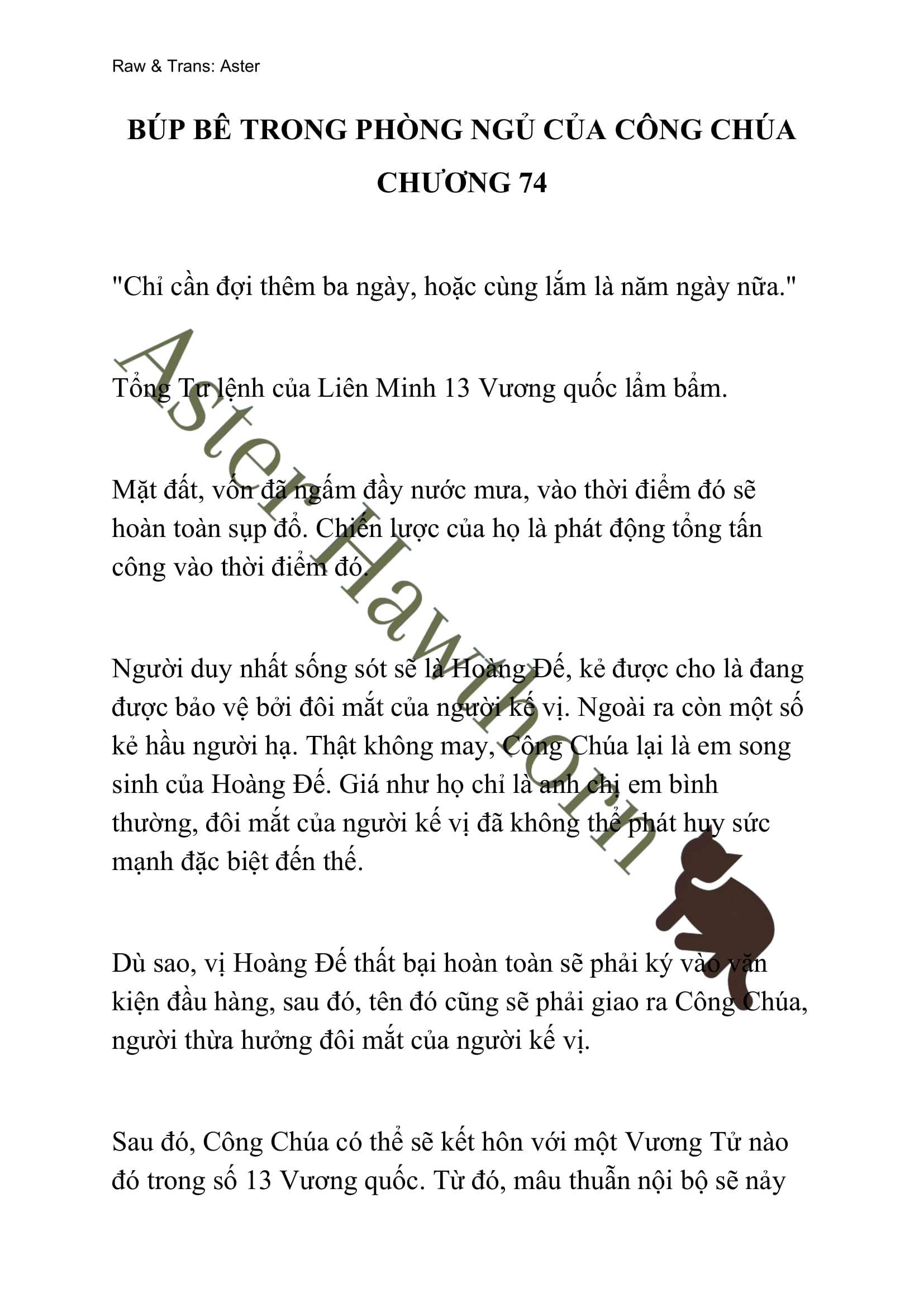 [NOVEL] Búp Bê Trong Phòng Ngủ Của Công Chúa Chap 74 - Next Chap 75