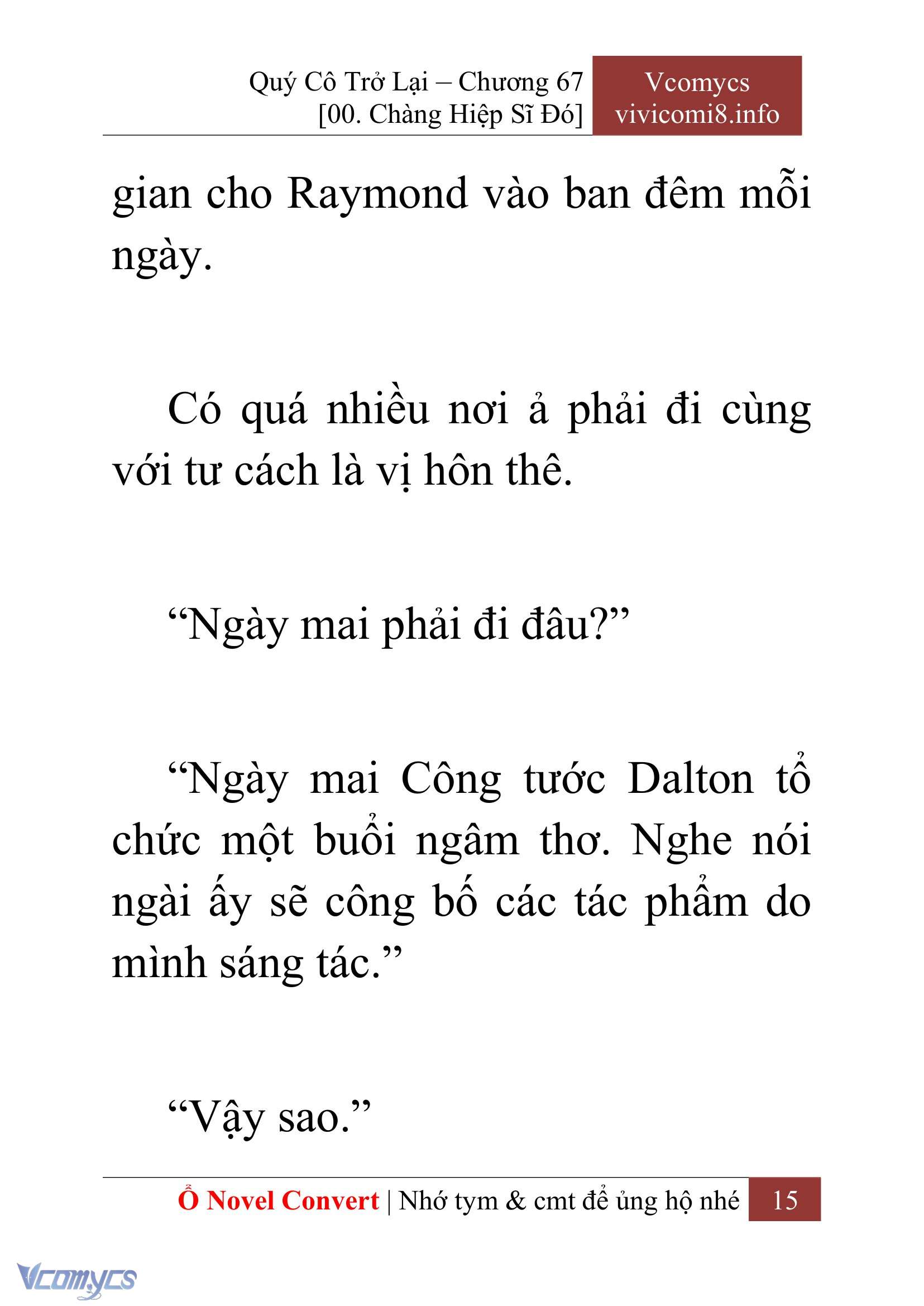 [Novel] Quý Cô Trở Lại Chap 67 - Trang 2
