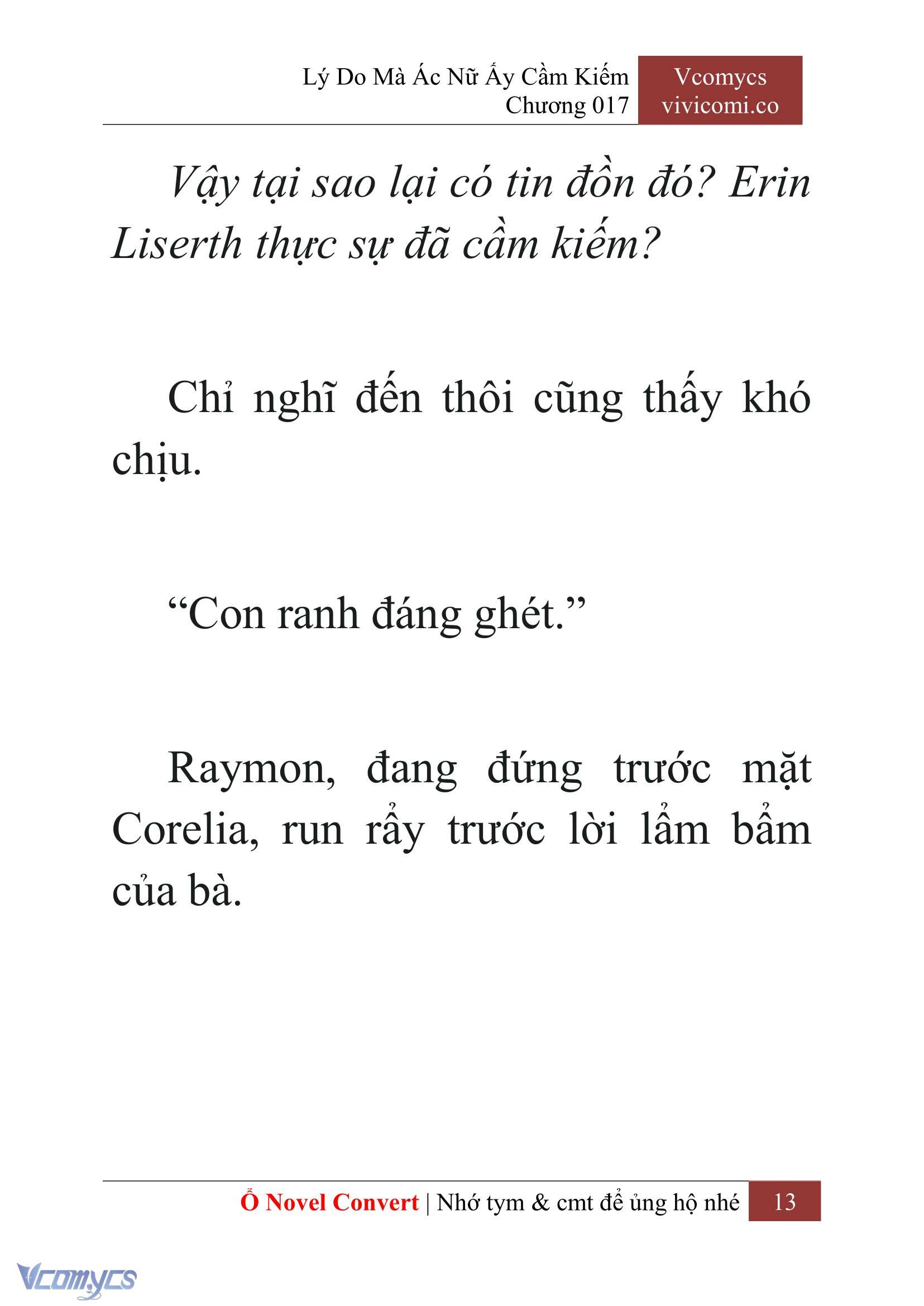 [Novel] Lý Do Mà Ác Nữ Ấy Cầm Kiếm Chap 17 - Next Chap 18