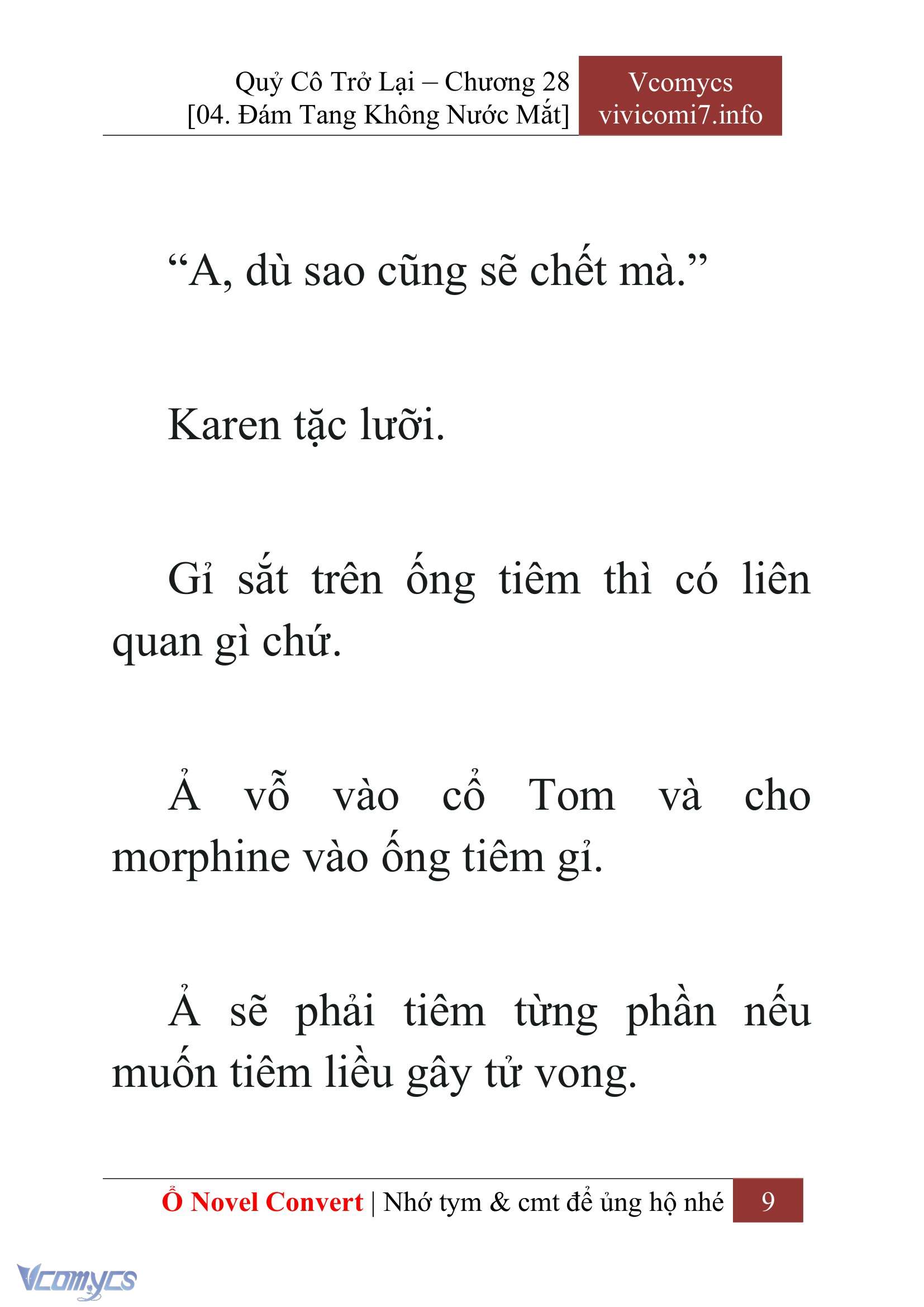 [Novel] Quý Cô Trở Lại Chap 28 - Trang 2