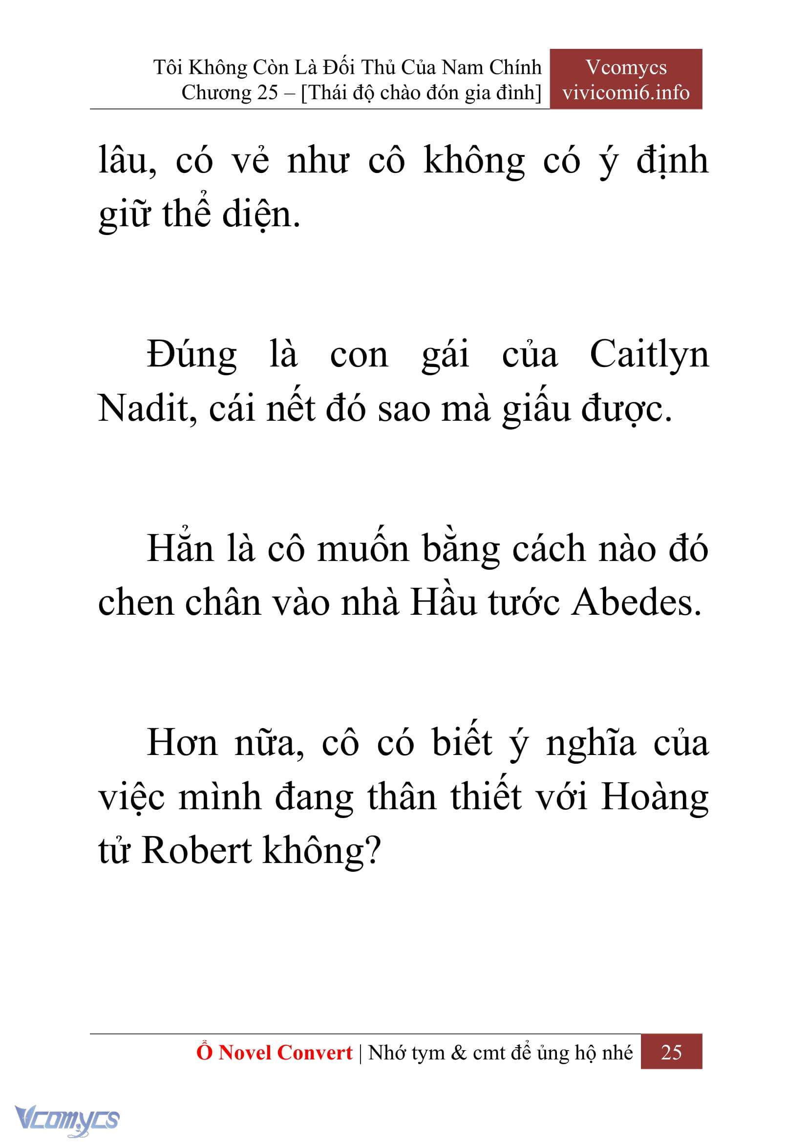 [Novel] Tôi Không Còn Là Đối Thủ Của Nam Chính Chap 25 - Trang 2