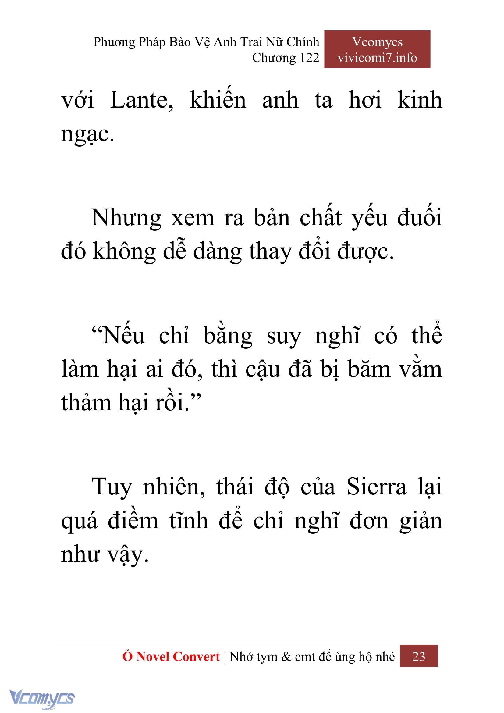 [Novel] Phương Pháp Bảo Vệ Anh Trai Nữ Chính Chap 122 - Trang 2