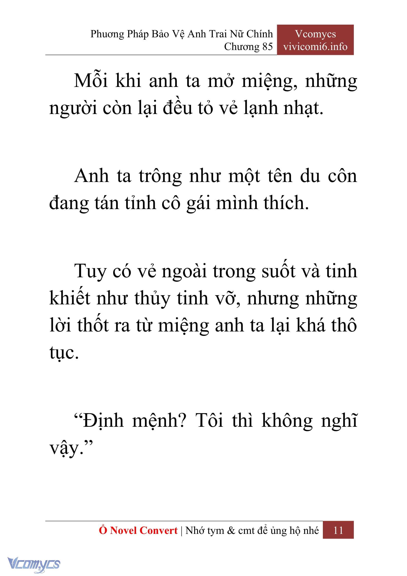 [Novel] Phương Pháp Bảo Vệ Anh Trai Nữ Chính Chap 85 - Trang 2