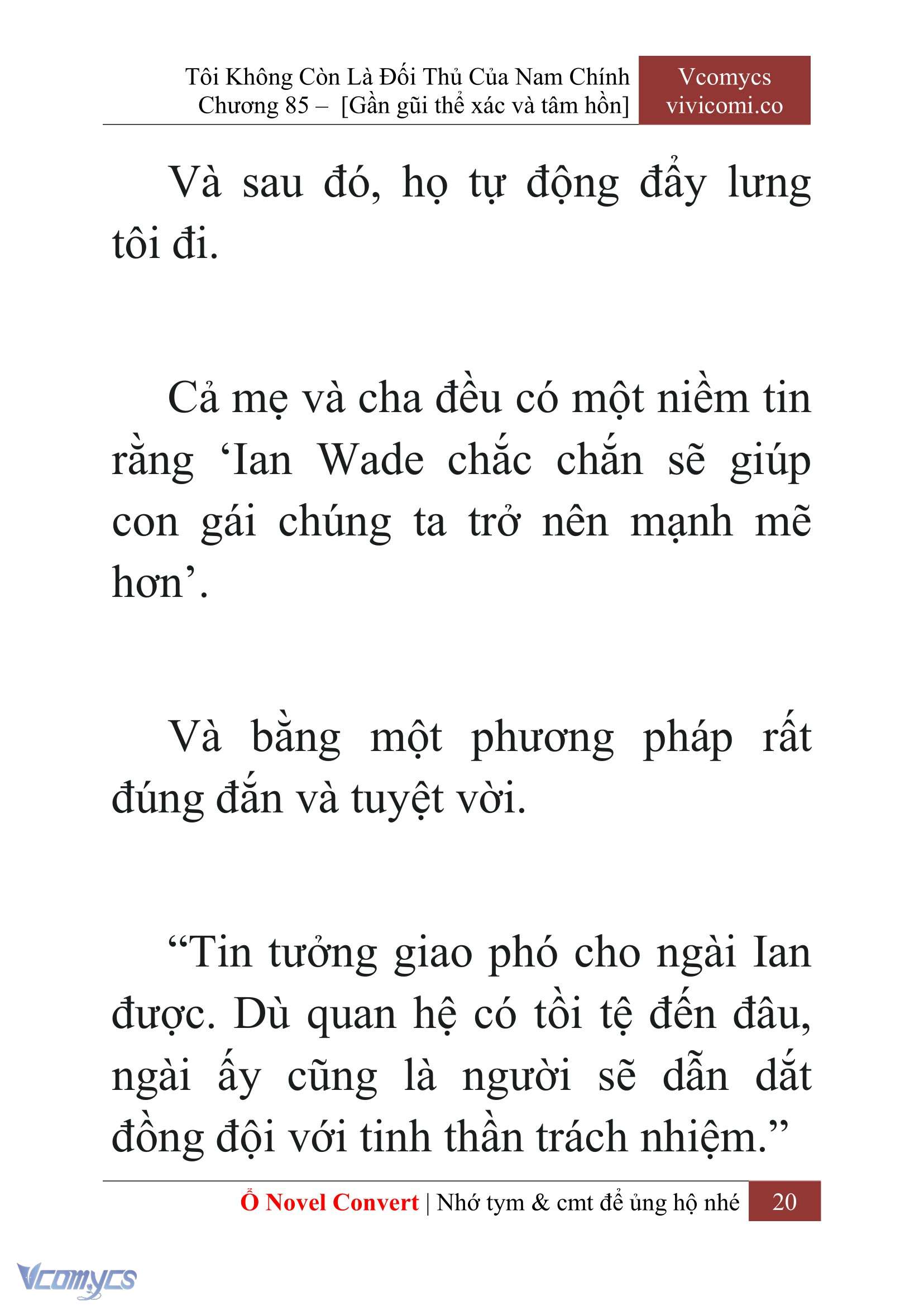 [Novel] Tôi Không Còn Là Đối Thủ Của Nam Chính Chap 85 - Next 