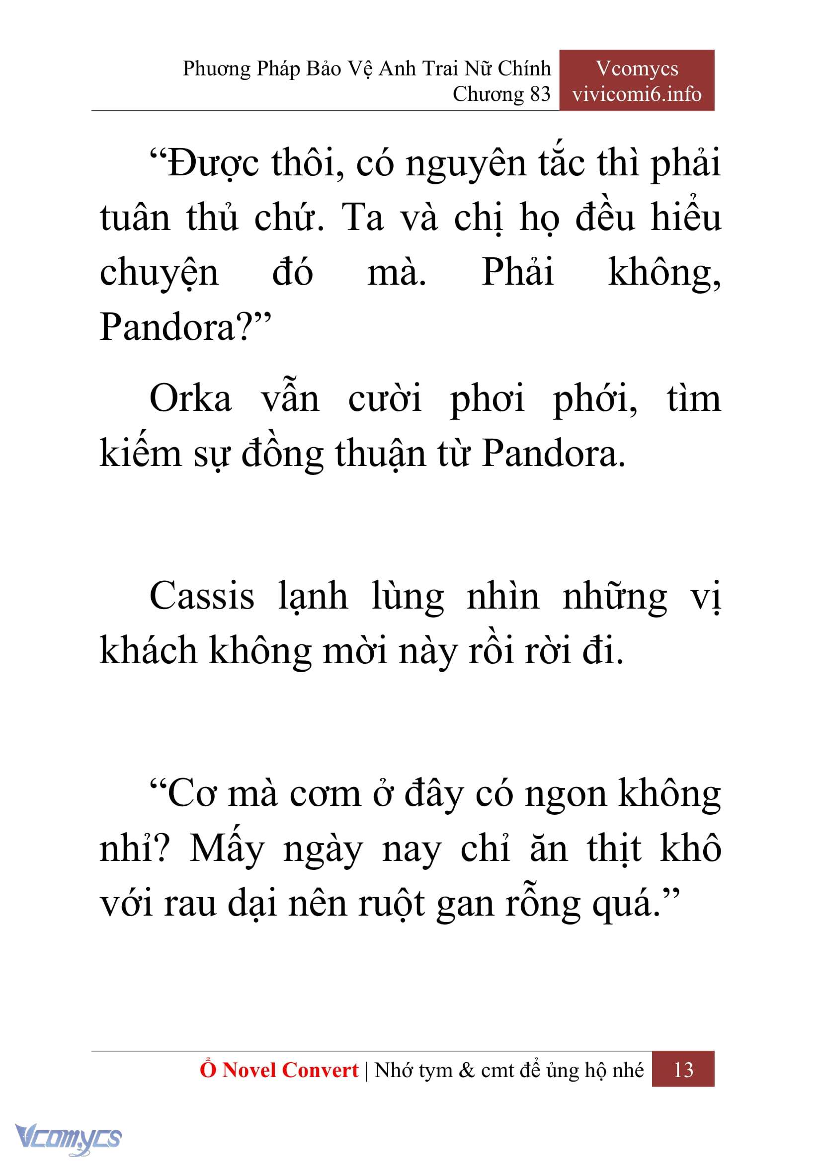 [Novel] Phương Pháp Bảo Vệ Anh Trai Nữ Chính Chap 83 - Trang 2