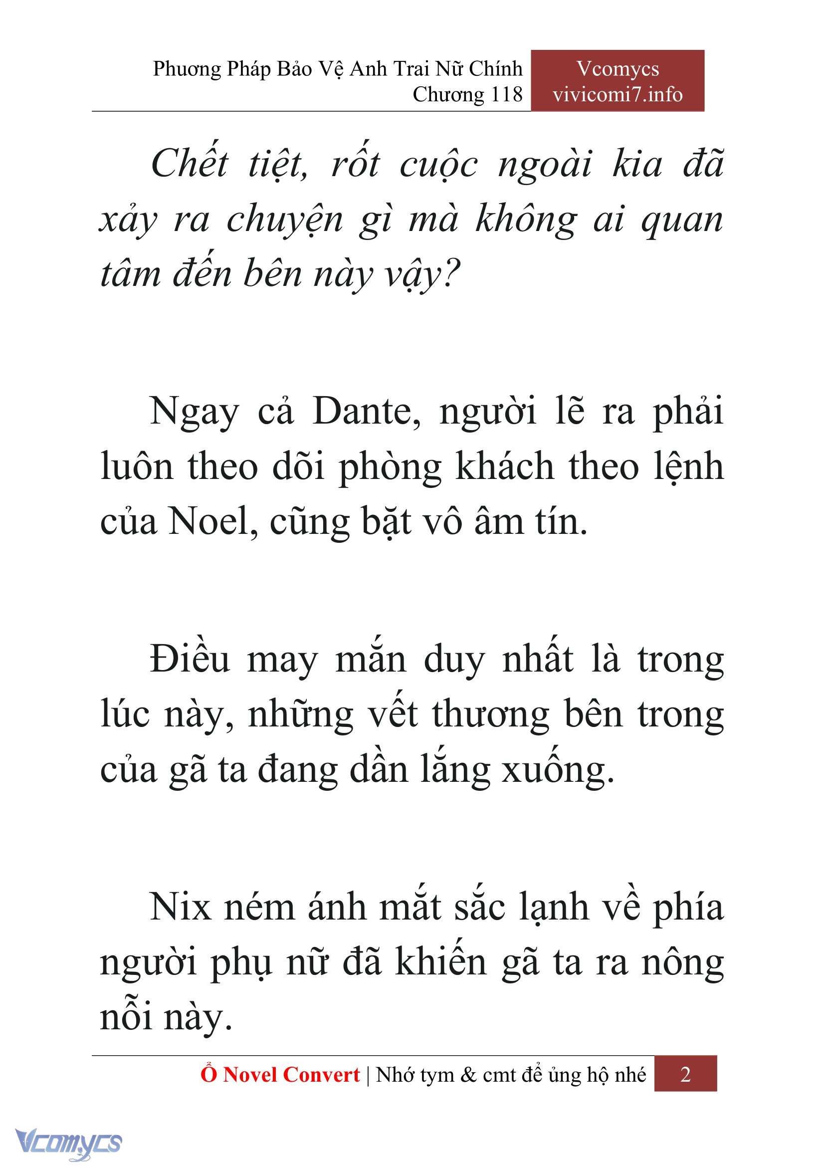 [Novel] Phương Pháp Bảo Vệ Anh Trai Nữ Chính Chap 118 - Trang 2