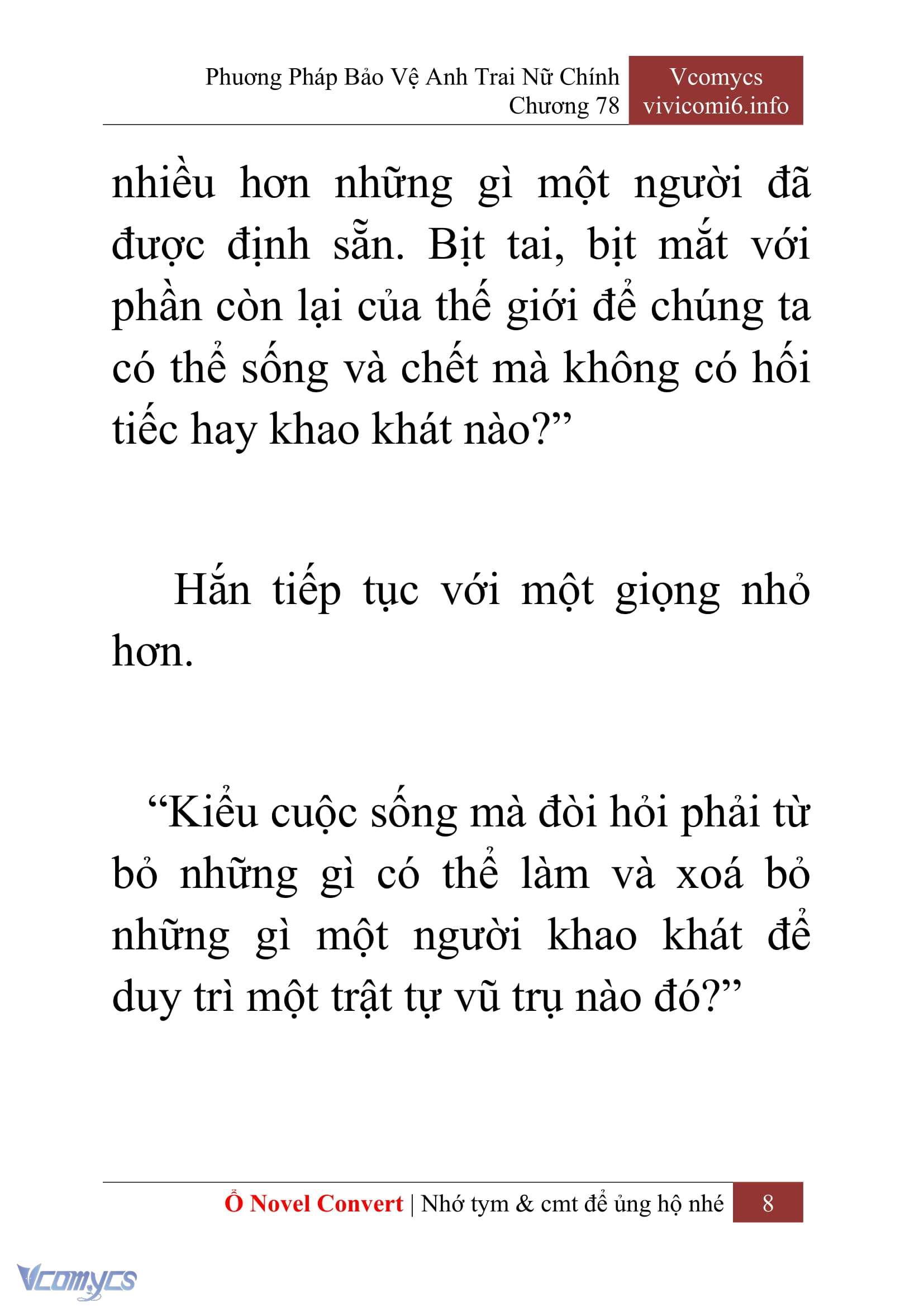 [Novel] Phương Pháp Bảo Vệ Anh Trai Nữ Chính Chap 78 - Trang 2