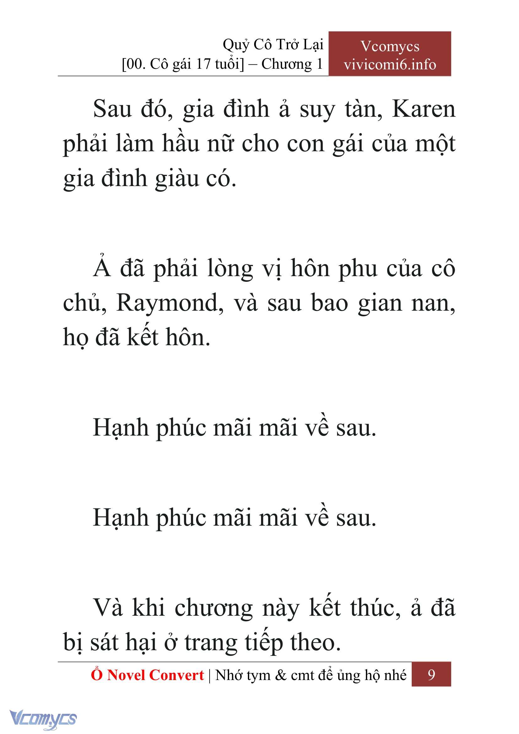 [Novel] Quý Cô Trở Lại Chap 1 - Trang 2