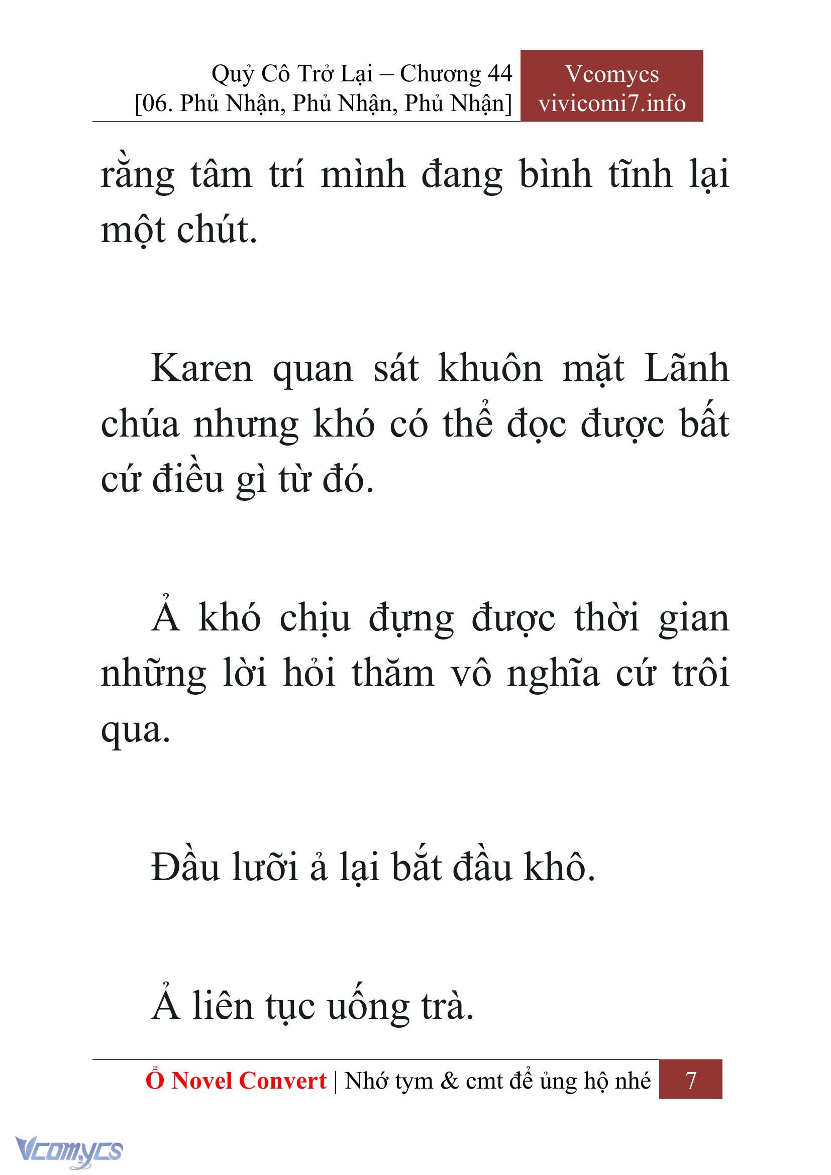 [Novel] Quý Cô Trở Lại Chap 44 - Trang 2