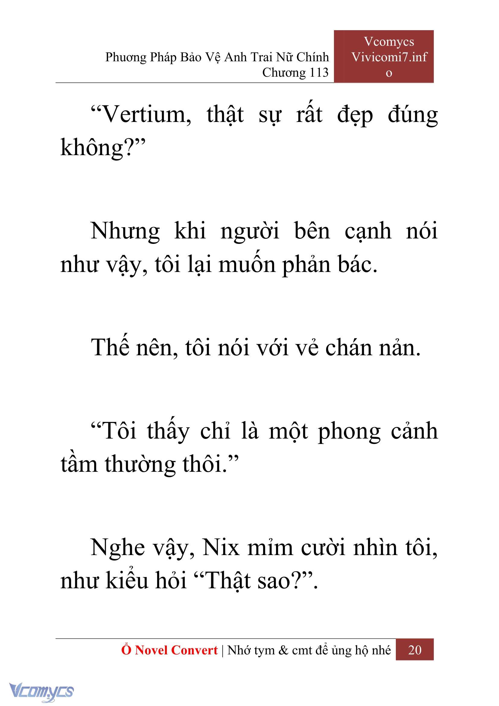 [Novel] Phương Pháp Bảo Vệ Anh Trai Nữ Chính Chap 113 - Trang 2