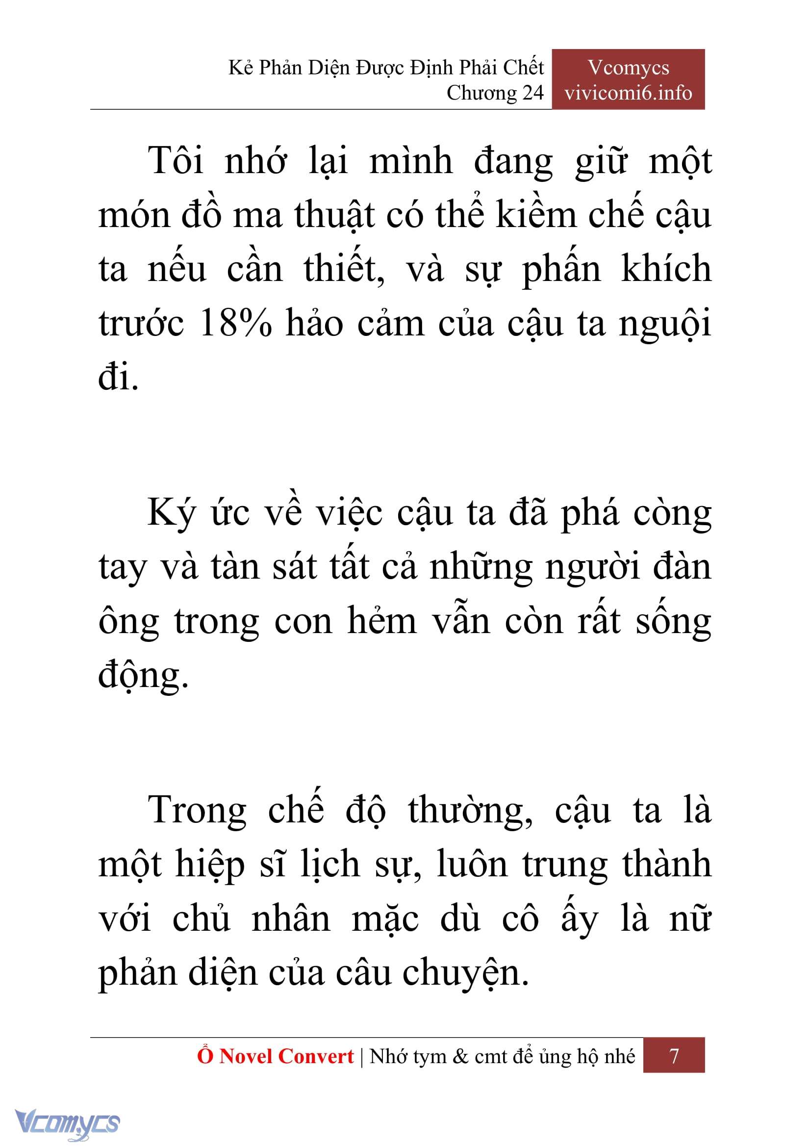 [Novel] Kẻ Phản Diện Được Định Phải Chết Chap 24 - Trang 2