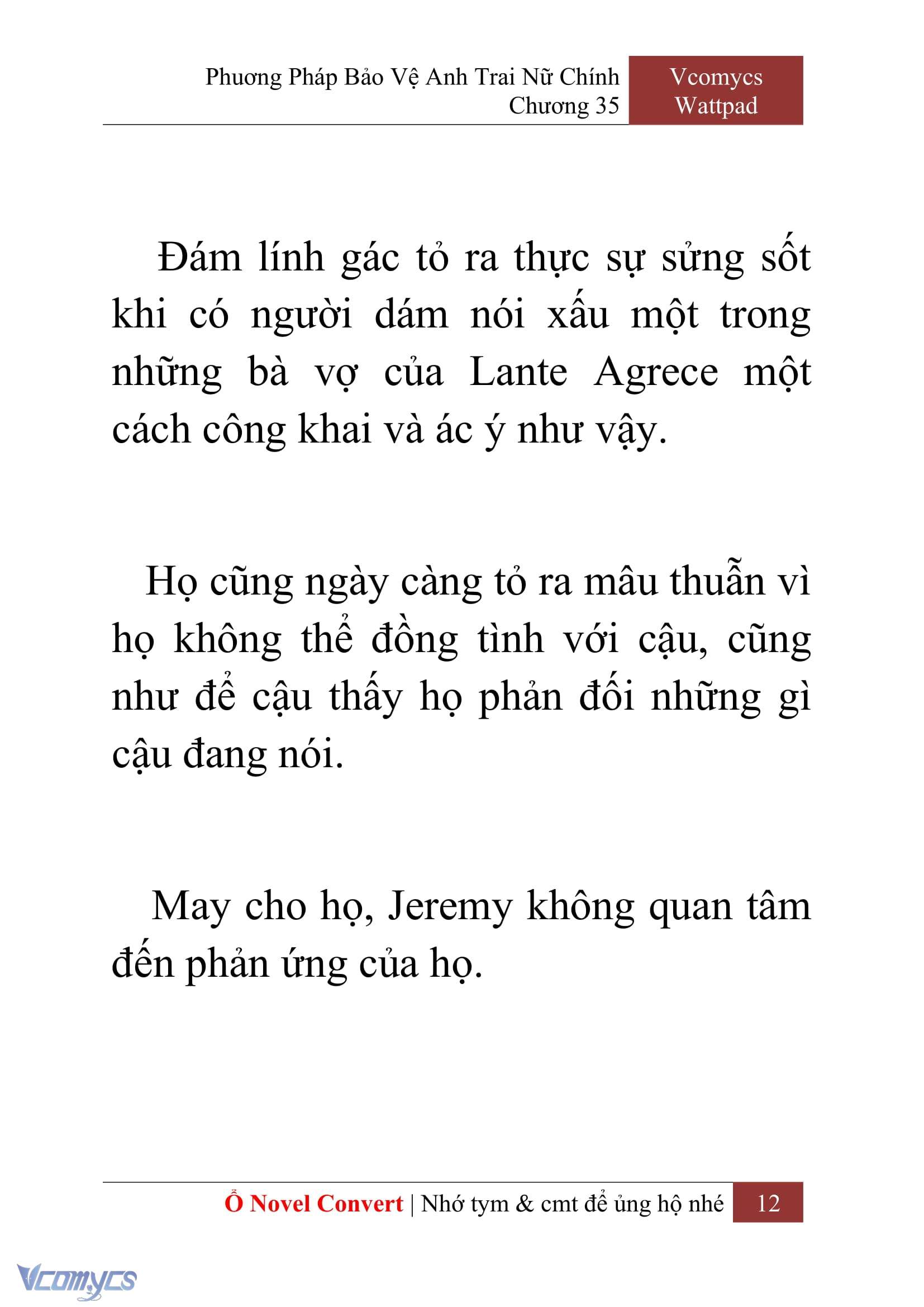 [Novel] Phương Pháp Bảo Vệ Anh Trai Nữ Chính Chap 35 - Trang 2