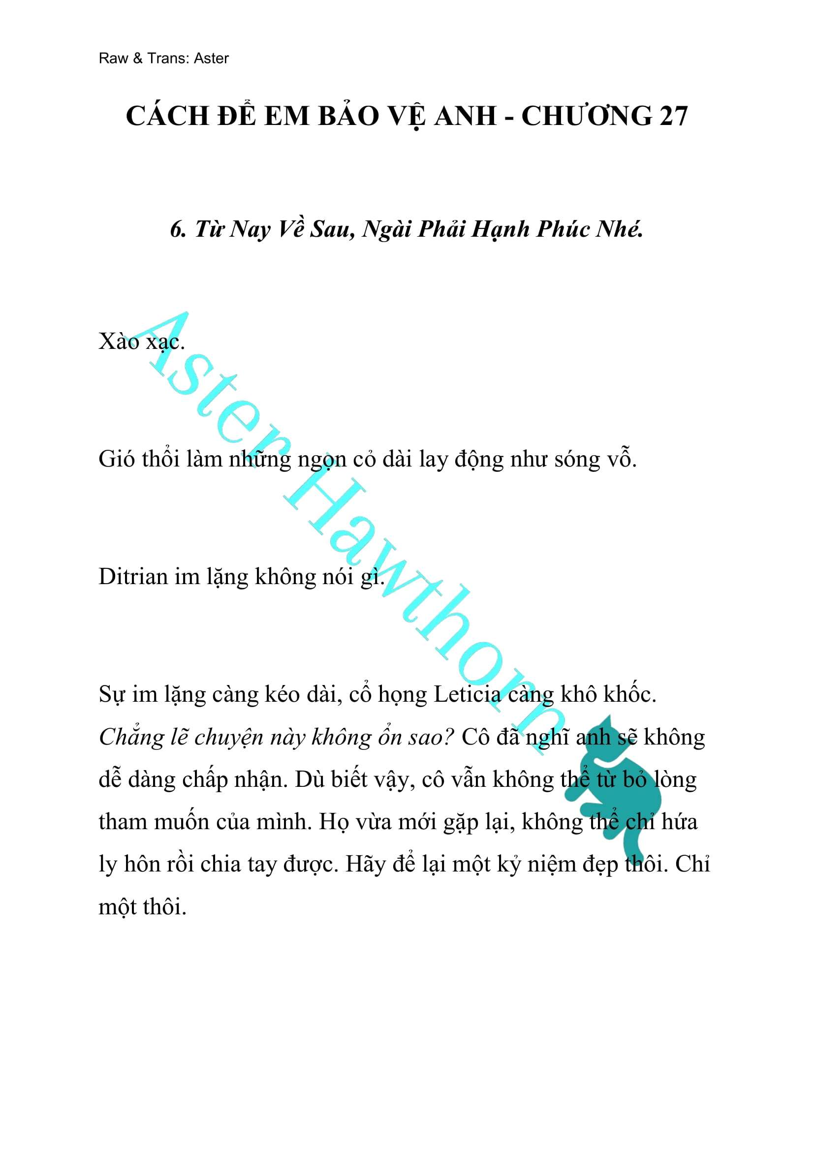 [NOVEL] Cách Để Em Bảo Vệ Anh Chap 27 - Next Chap 28