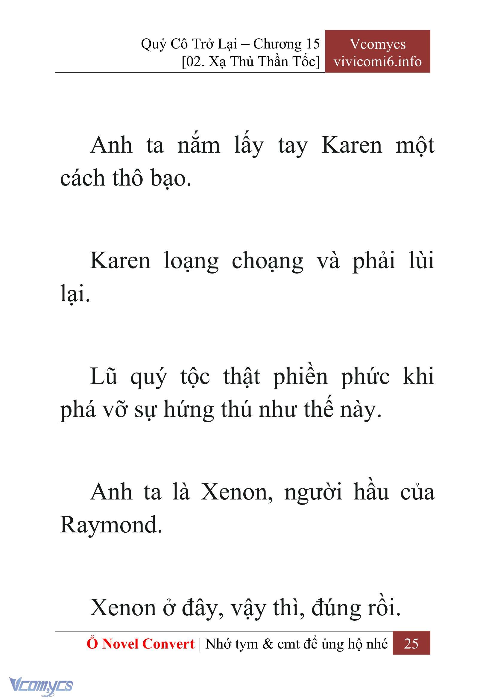 [Novel] Quý Cô Trở Lại Chap 15 - Trang 2