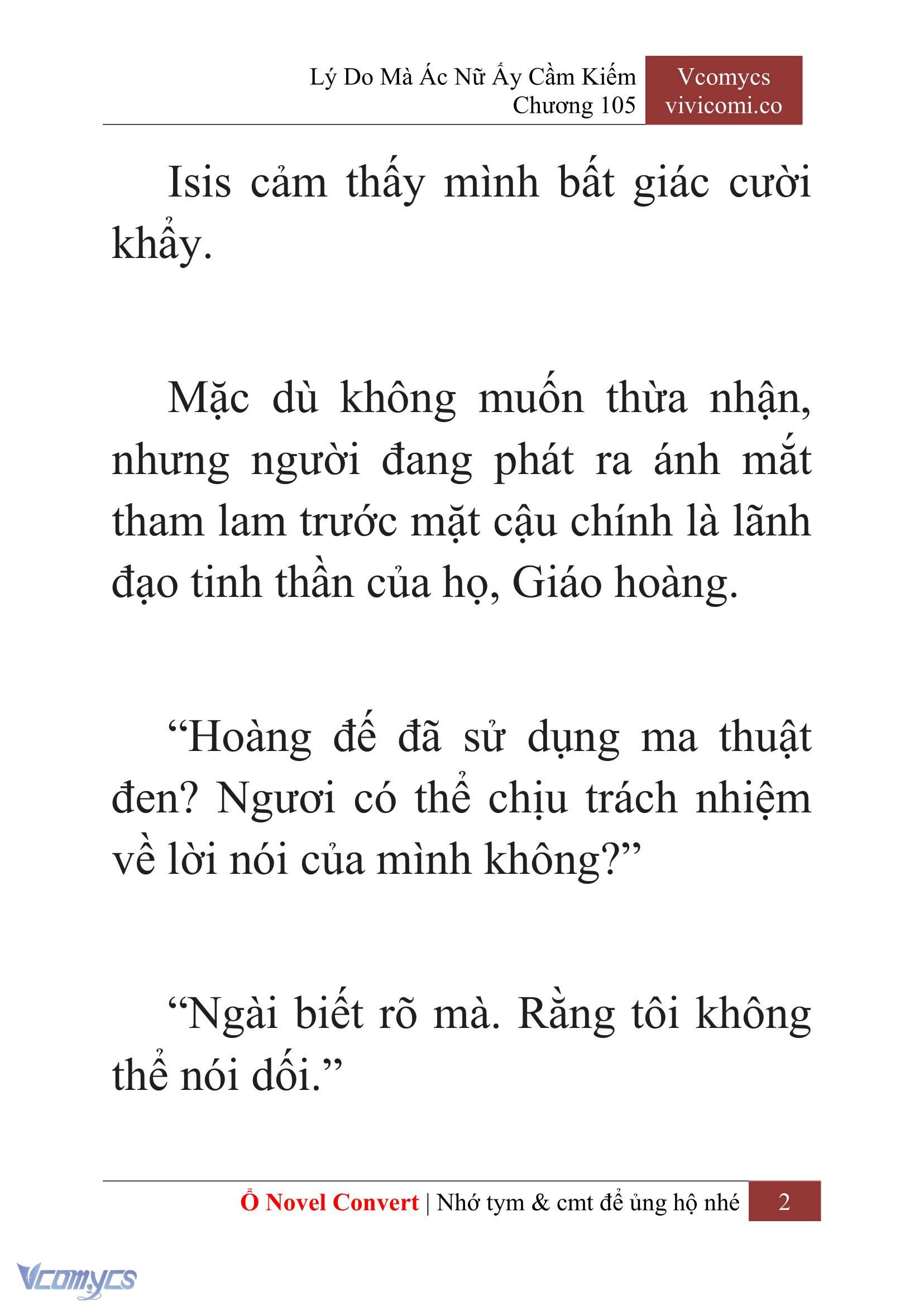 [Novel] Lý Do Mà Ác Nữ Ấy Cầm Kiếm Chap 105 - Trang 2