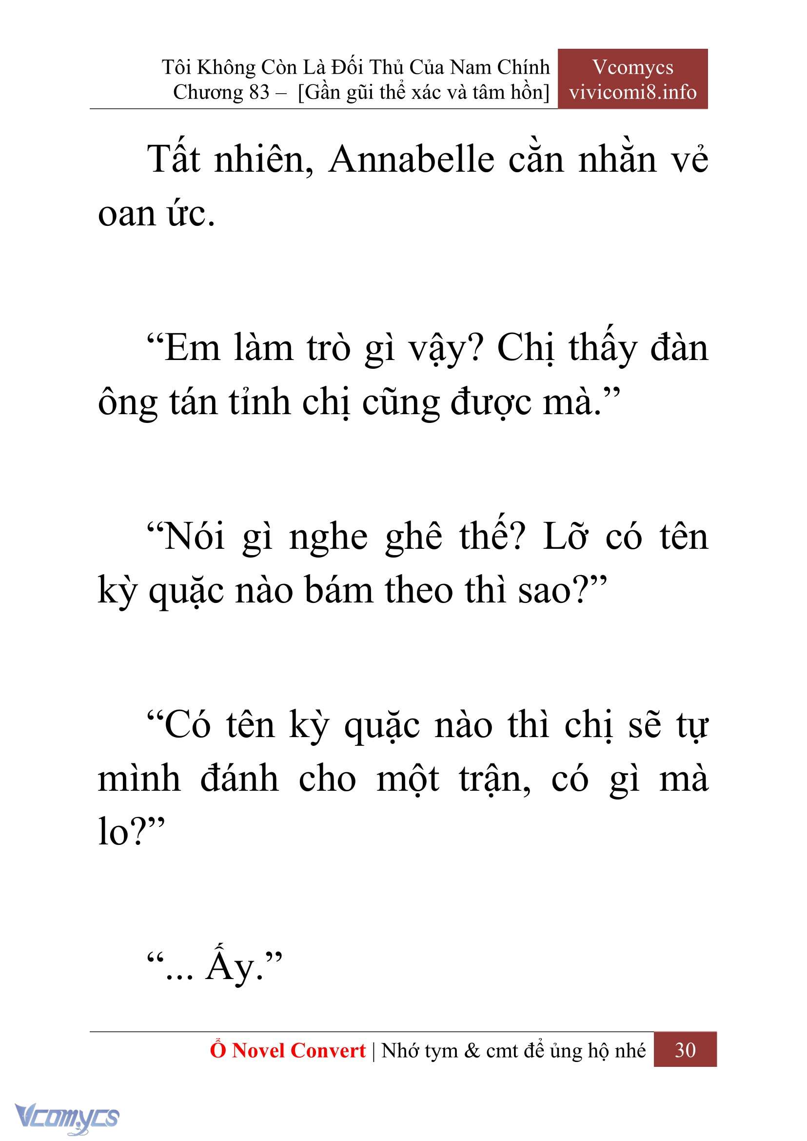 [Novel] Tôi Không Còn Là Đối Thủ Của Nam Chính Chap 83 - Trang 2