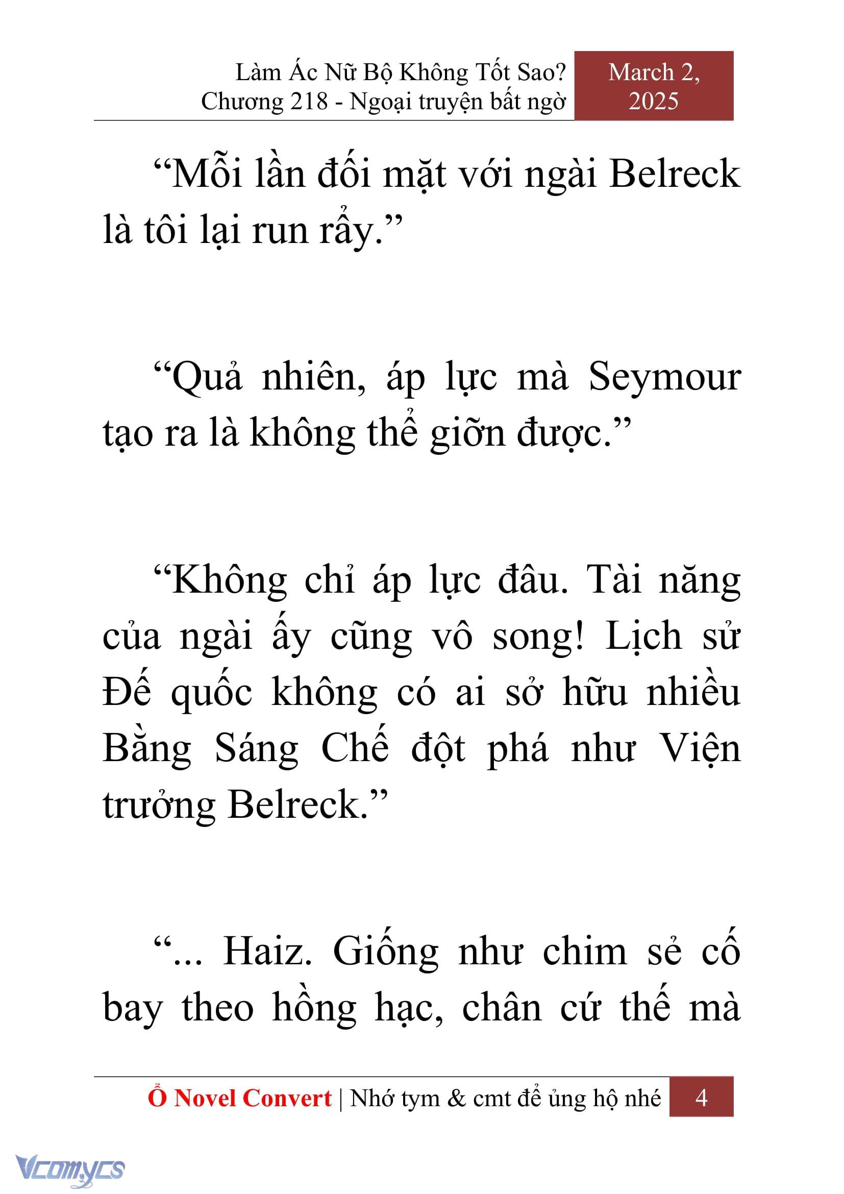 [Novel] Làm Ác Nữ Bộ Không Tốt Sao? Chap 218 - Trang 2