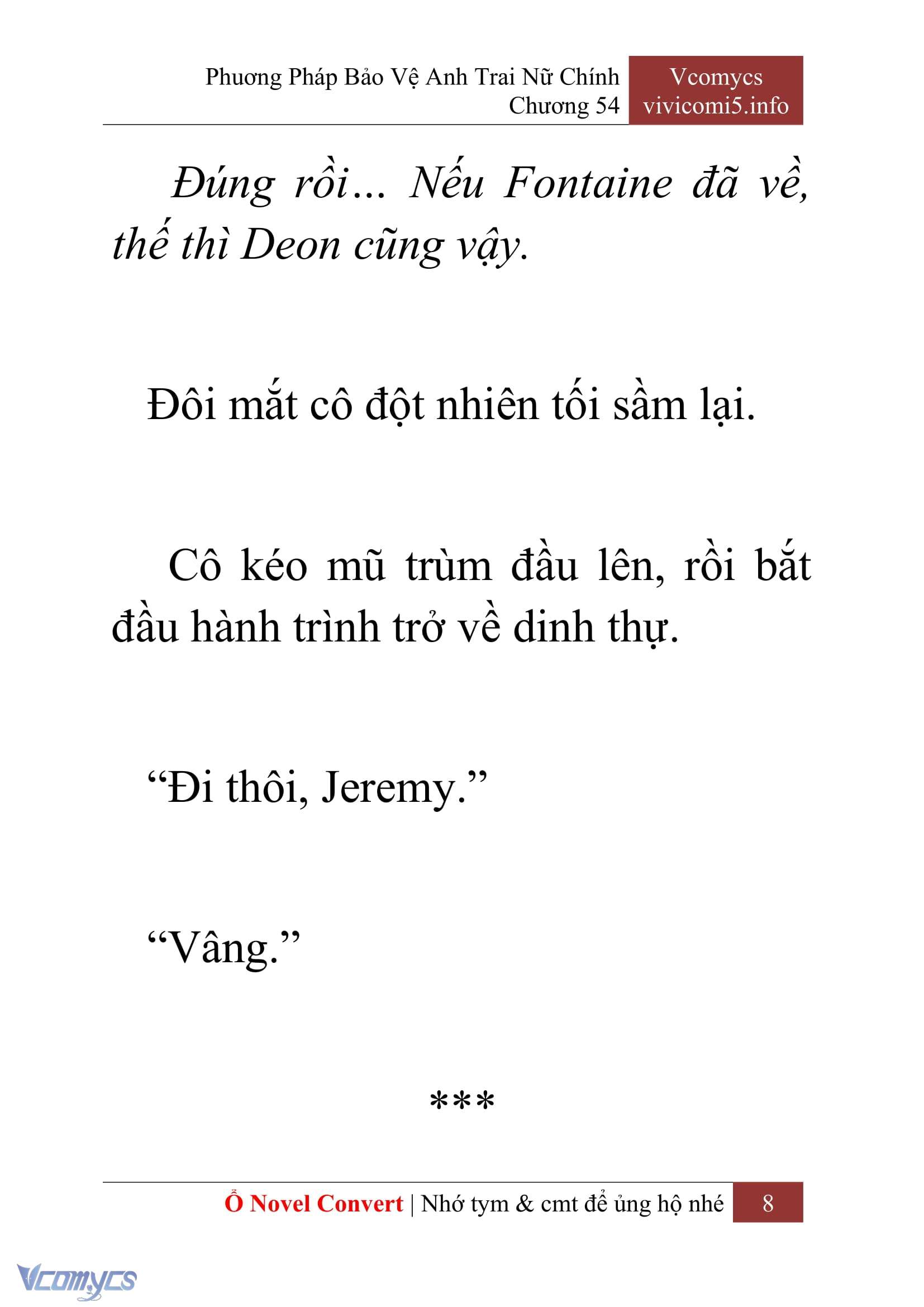 [Novel] Phương Pháp Bảo Vệ Anh Trai Nữ Chính Chap 54 - Trang 2