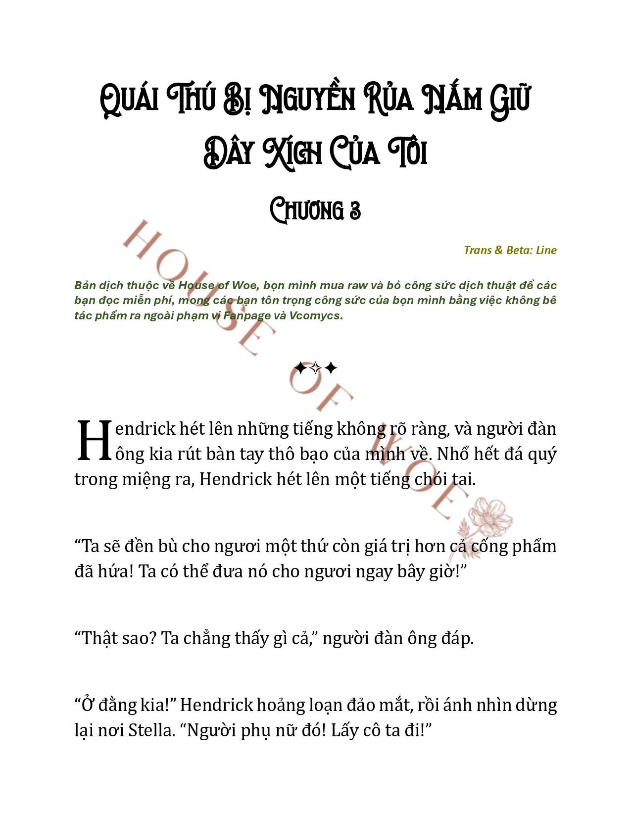 [NOVEL] QUÁI THÚ BỊ NGUYỀN RỦA NẮM GIỮ DÂY XÍCH CỦA TÔI Chap 3 - Trang 2