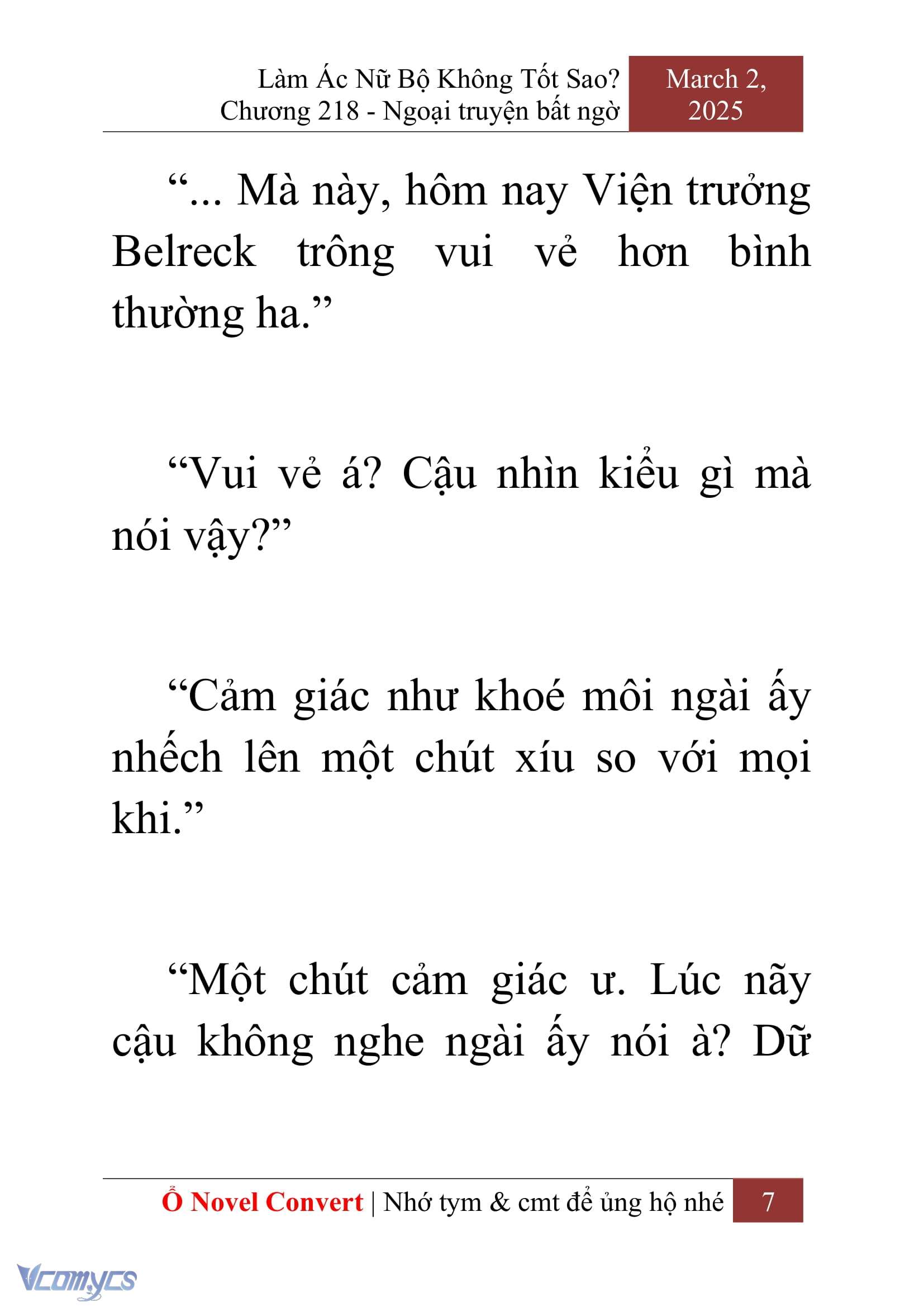 [Novel] Làm Ác Nữ Bộ Không Tốt Sao? Chap 218 - Trang 2