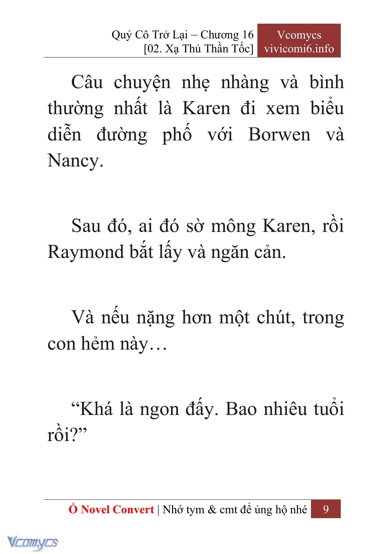 [Novel] Quý Cô Trở Lại Chap 16 - Trang 2