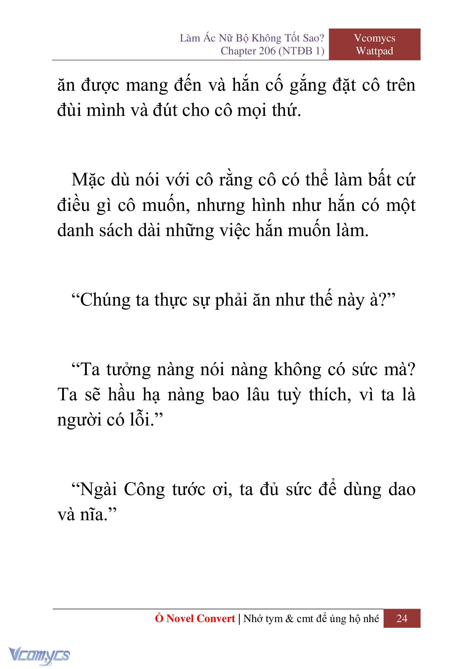 [Novel] Làm Ác Nữ Bộ Không Tốt Sao? Chap 206 - Trang 2