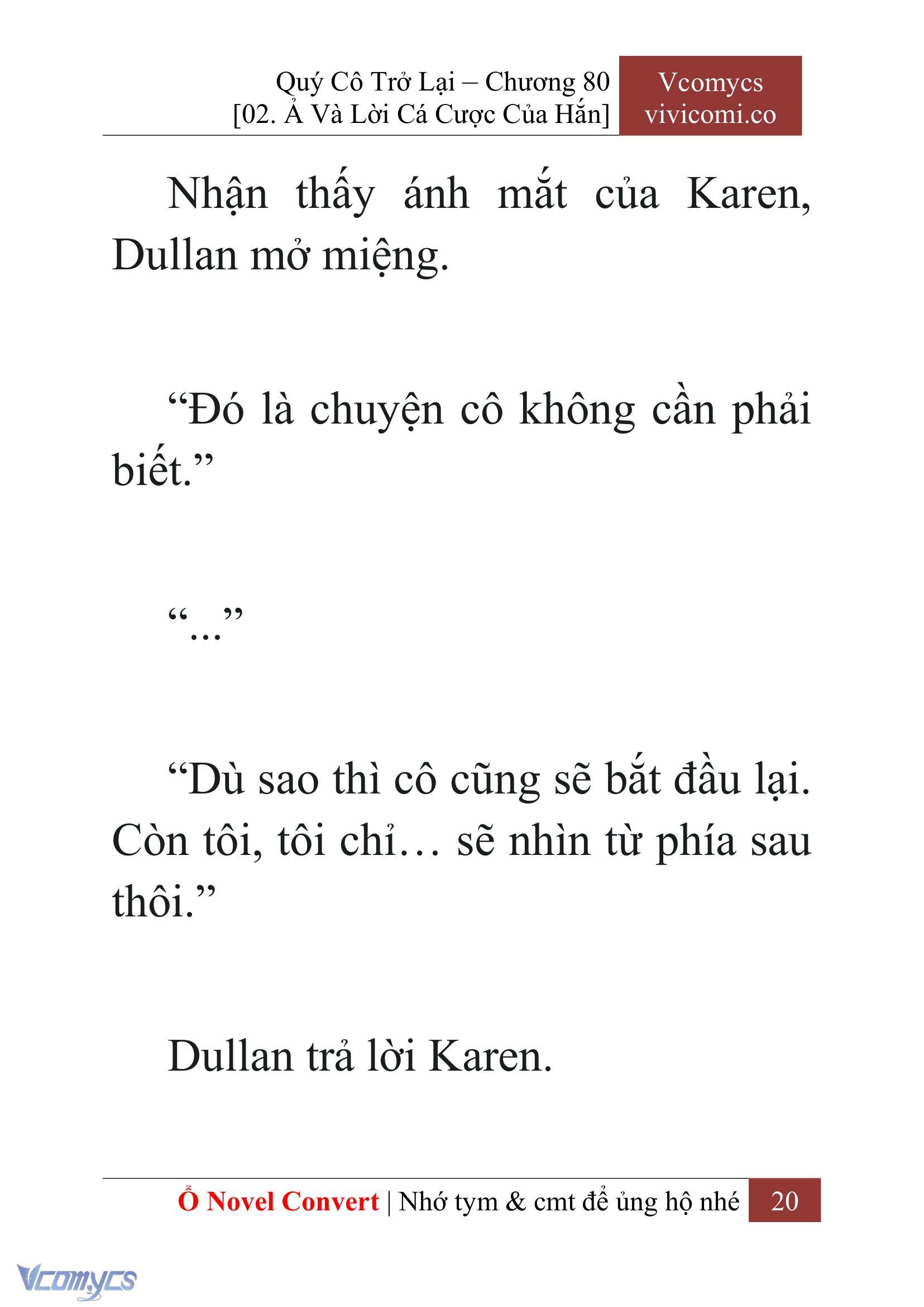 [Novel] Quý Cô Trở Lại Chap 80 - Trang 2