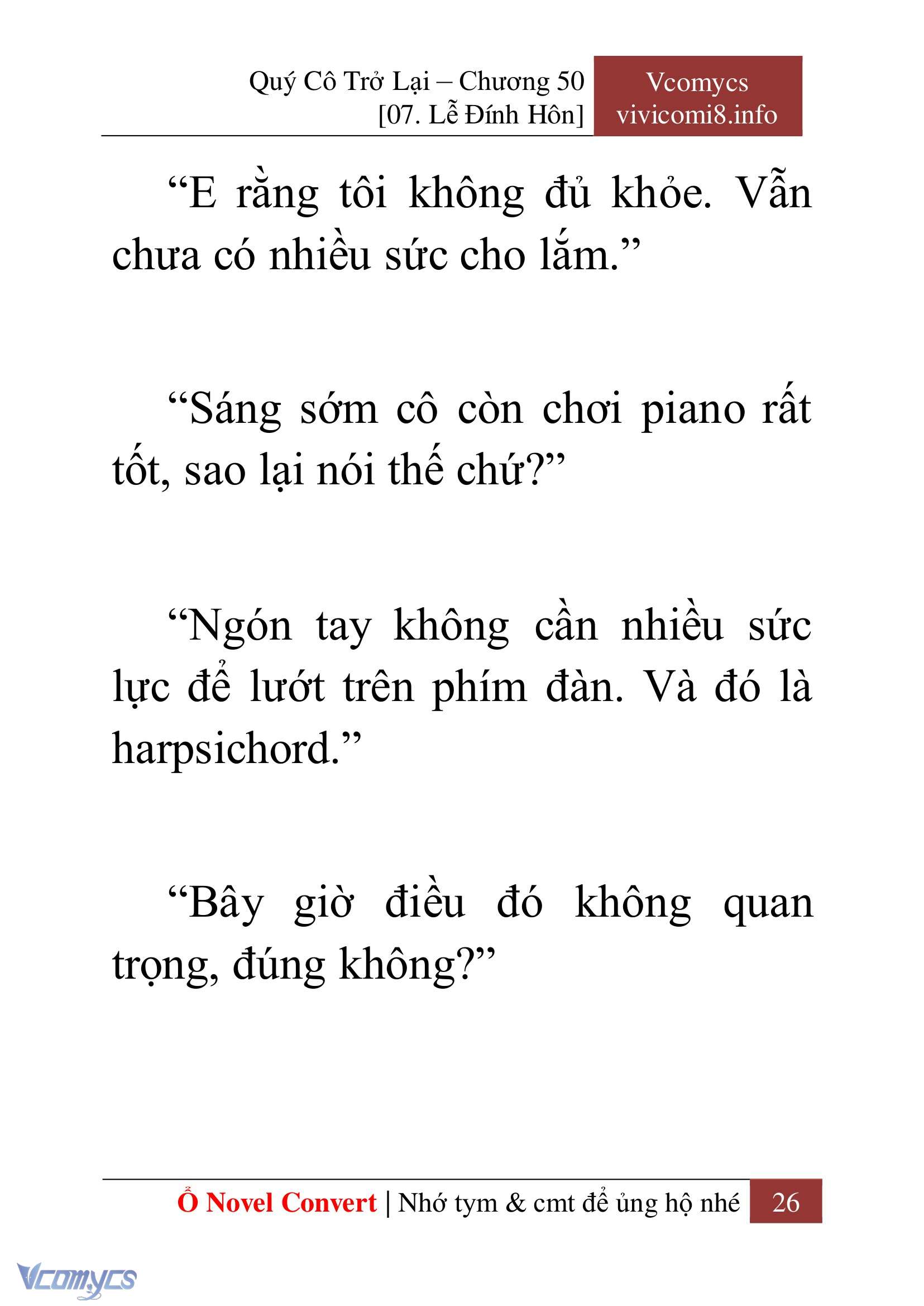 [Novel] Quý Cô Trở Lại Chap 50 - Trang 2