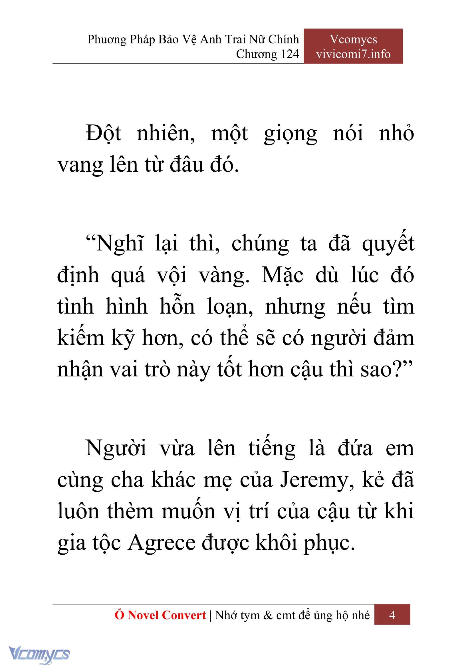 [Novel] Phương Pháp Bảo Vệ Anh Trai Nữ Chính Chap 124 - Trang 2