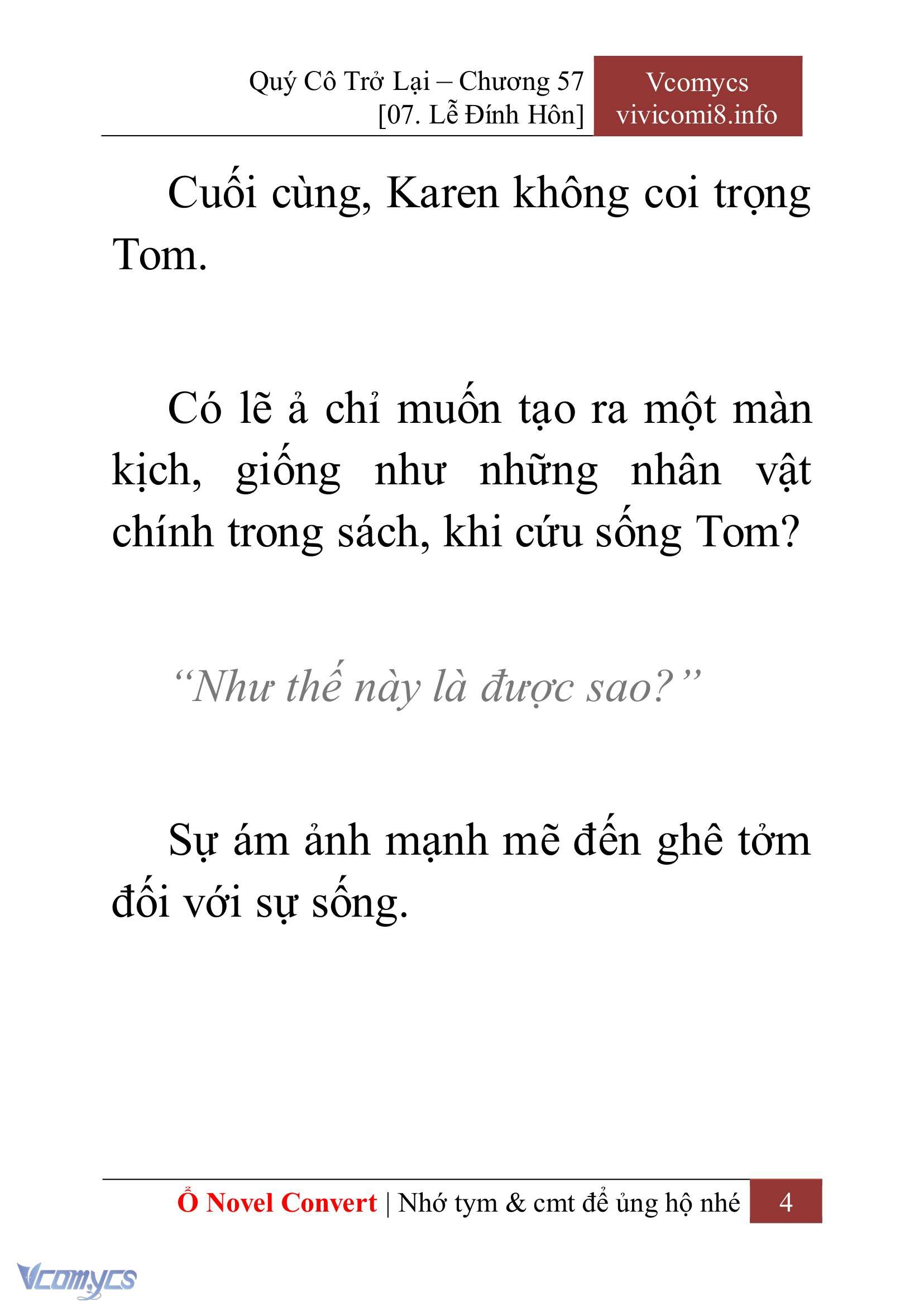[Novel] Quý Cô Trở Lại Chap 57 - Trang 2