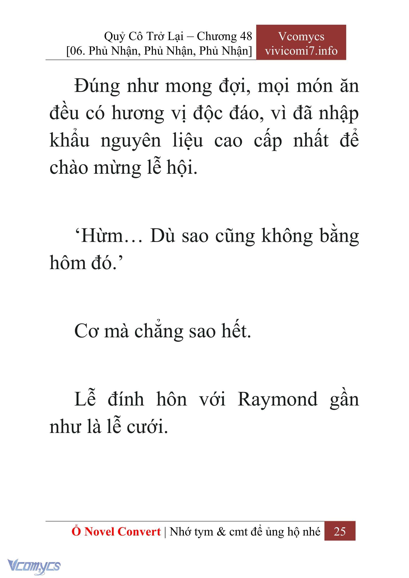 [Novel] Quý Cô Trở Lại Chap 48 - Trang 2