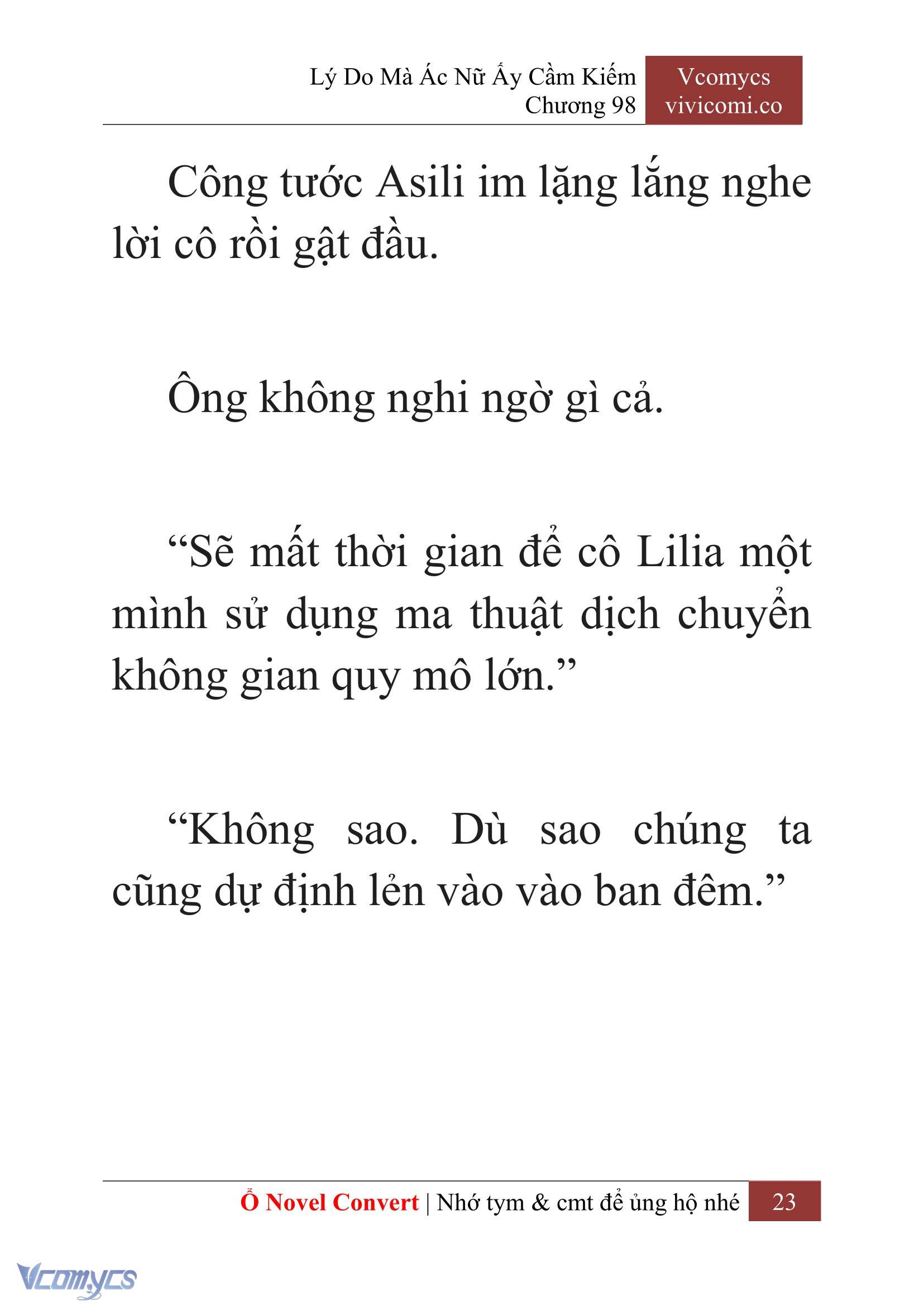 [Novel] Lý Do Mà Ác Nữ Ấy Cầm Kiếm Chap 98 - Trang 2