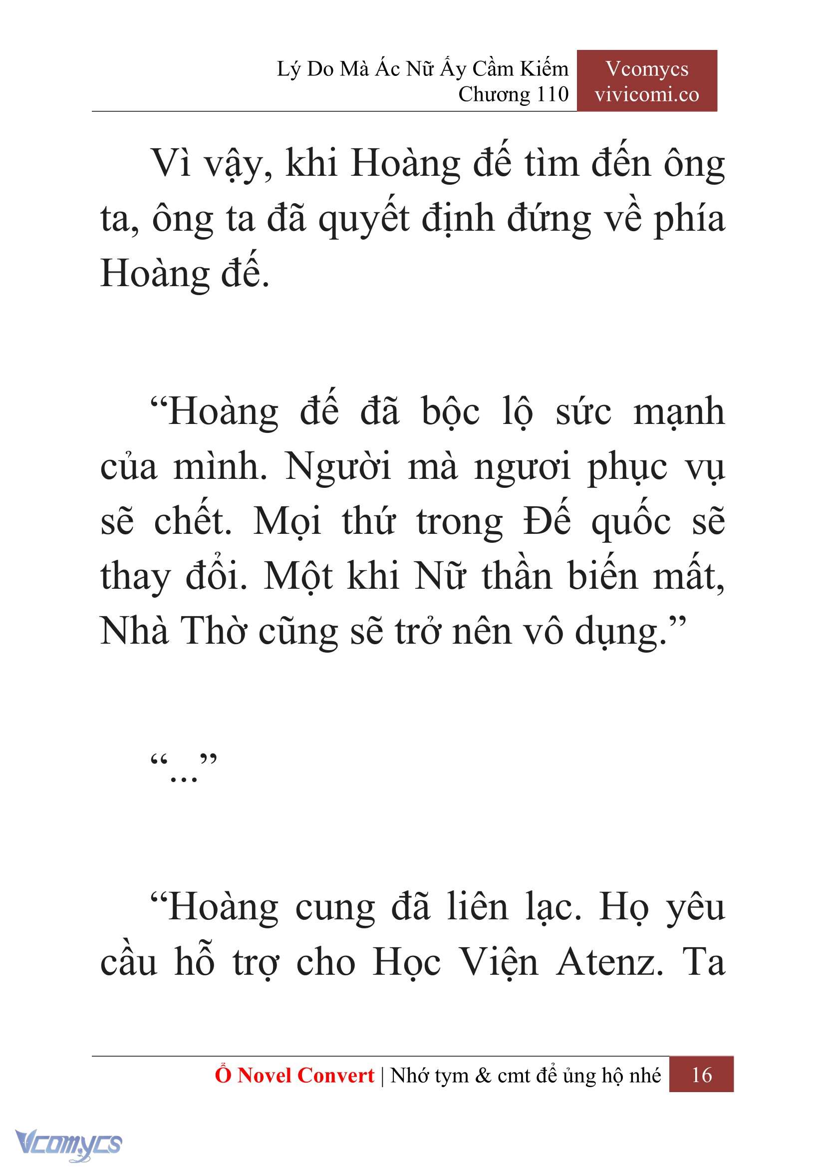[Novel] Lý Do Mà Ác Nữ Ấy Cầm Kiếm Chap 110 - Next 