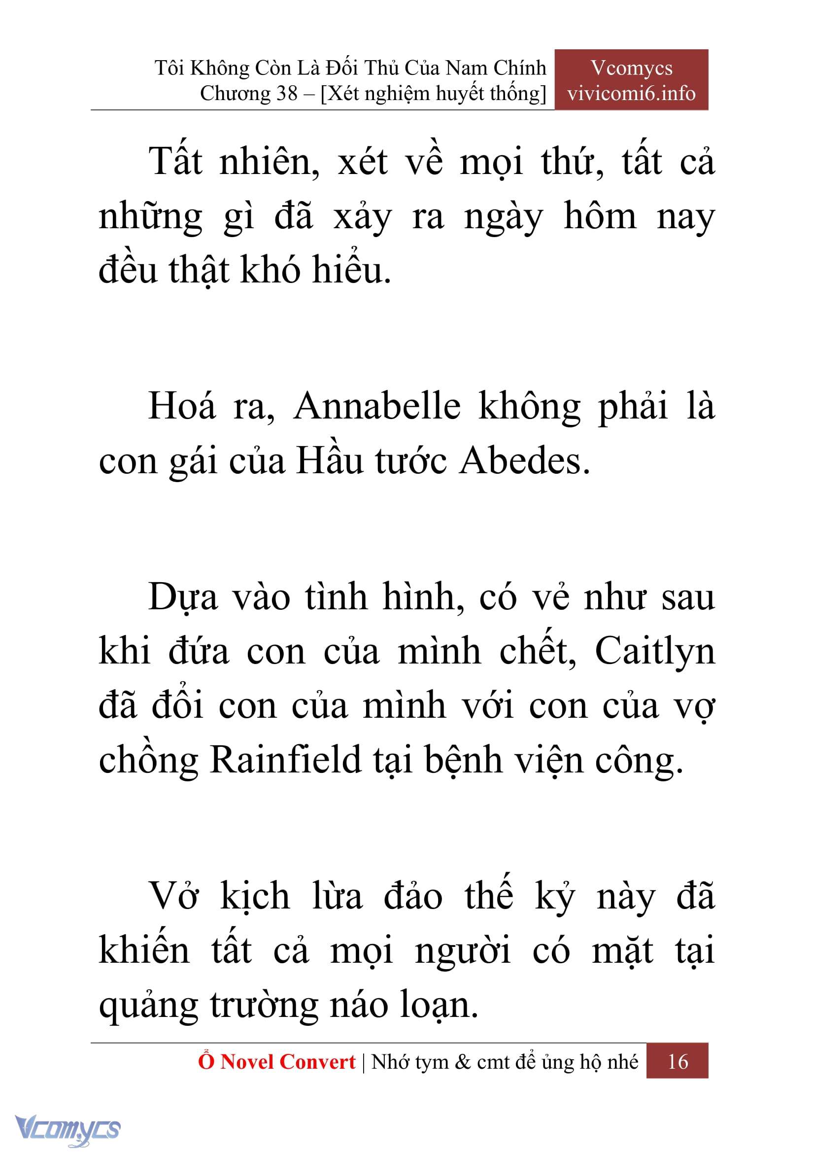 [Novel] Tôi Không Còn Là Đối Thủ Của Nam Chính Chap 38 - Next Chap 39