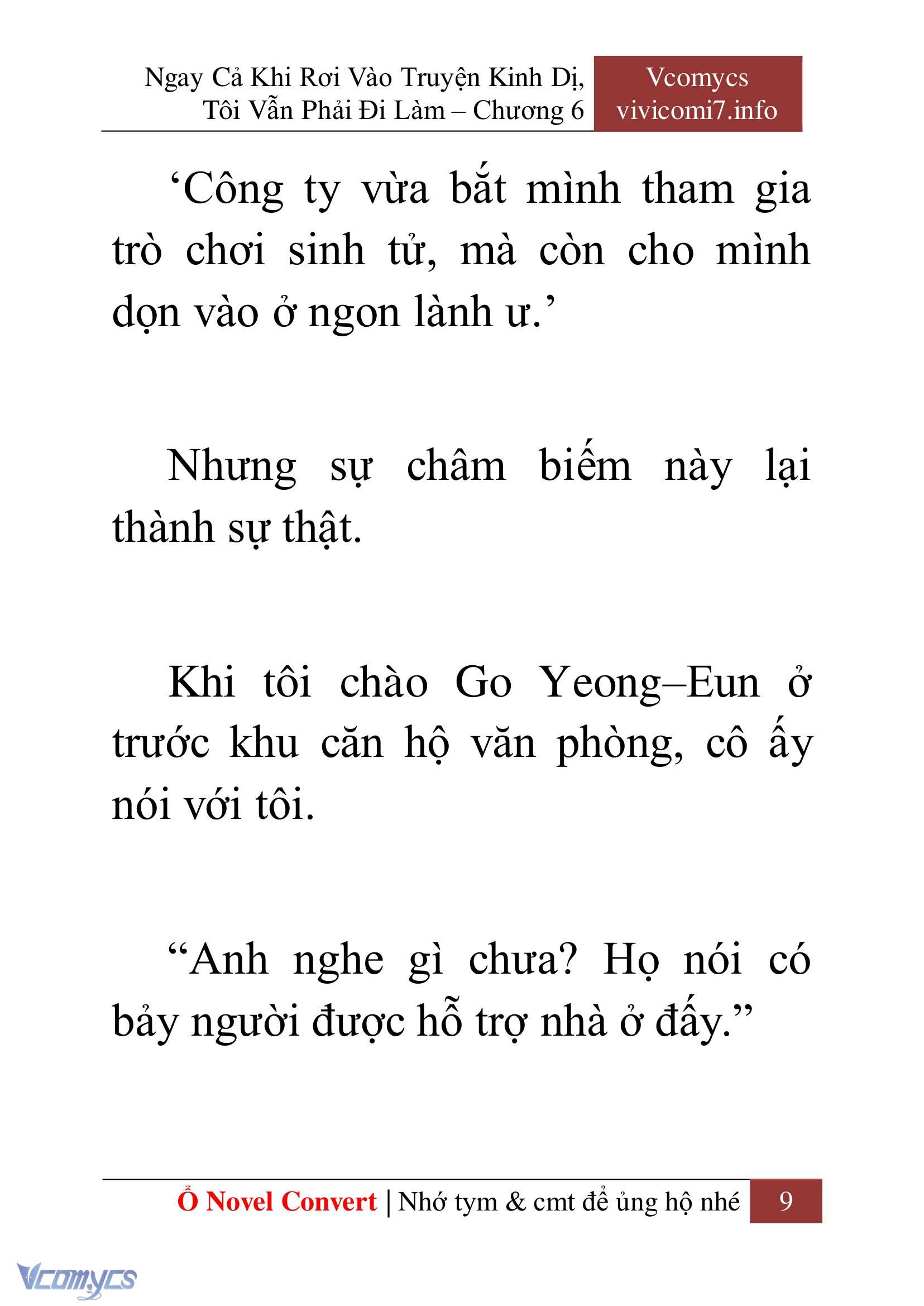 [Novel] Ngay Cả Khi Rơi Vào Truyện Kinh Dị, Tôi Vẫn Phải Đi Làm Chap 6 - Next Chap 7