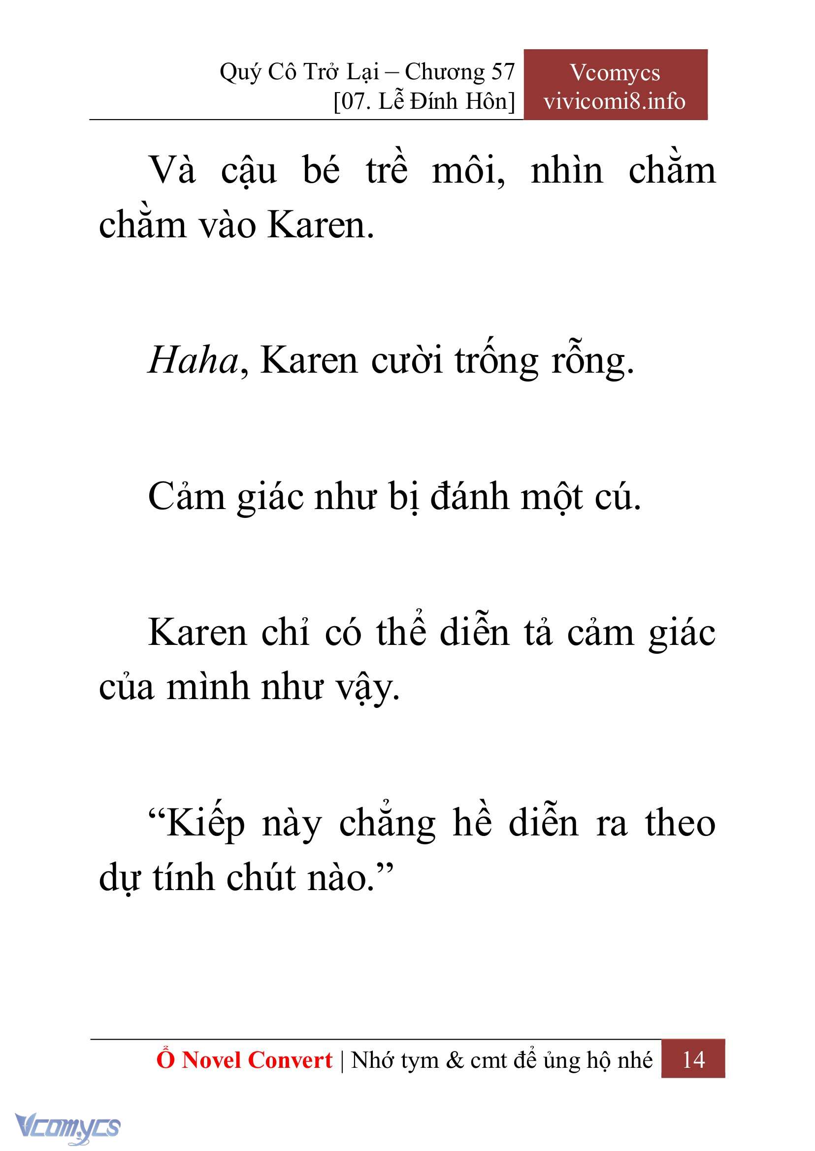[Novel] Quý Cô Trở Lại Chap 57 - Trang 2
