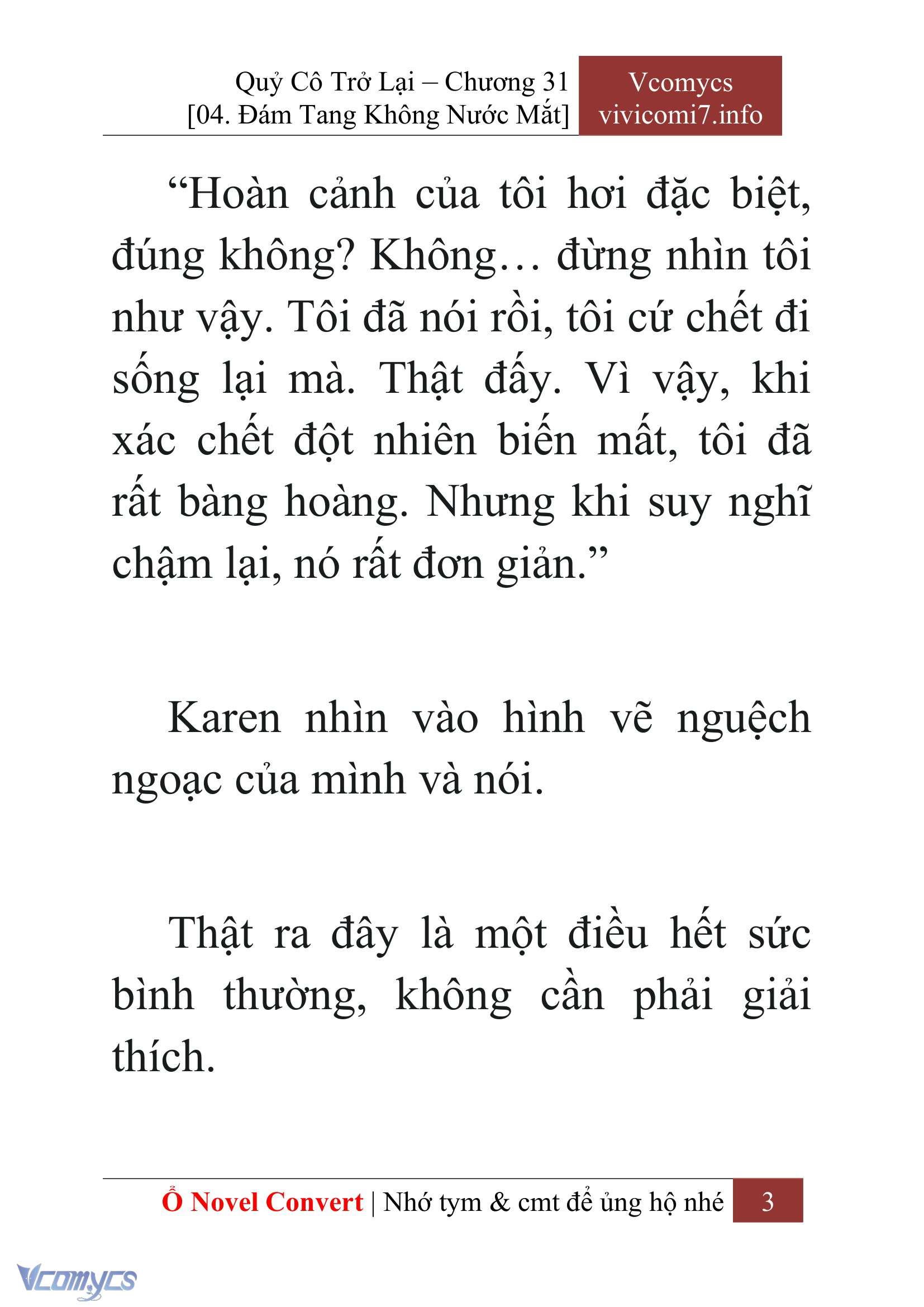 [Novel] Quý Cô Trở Lại Chap 31 - Trang 2