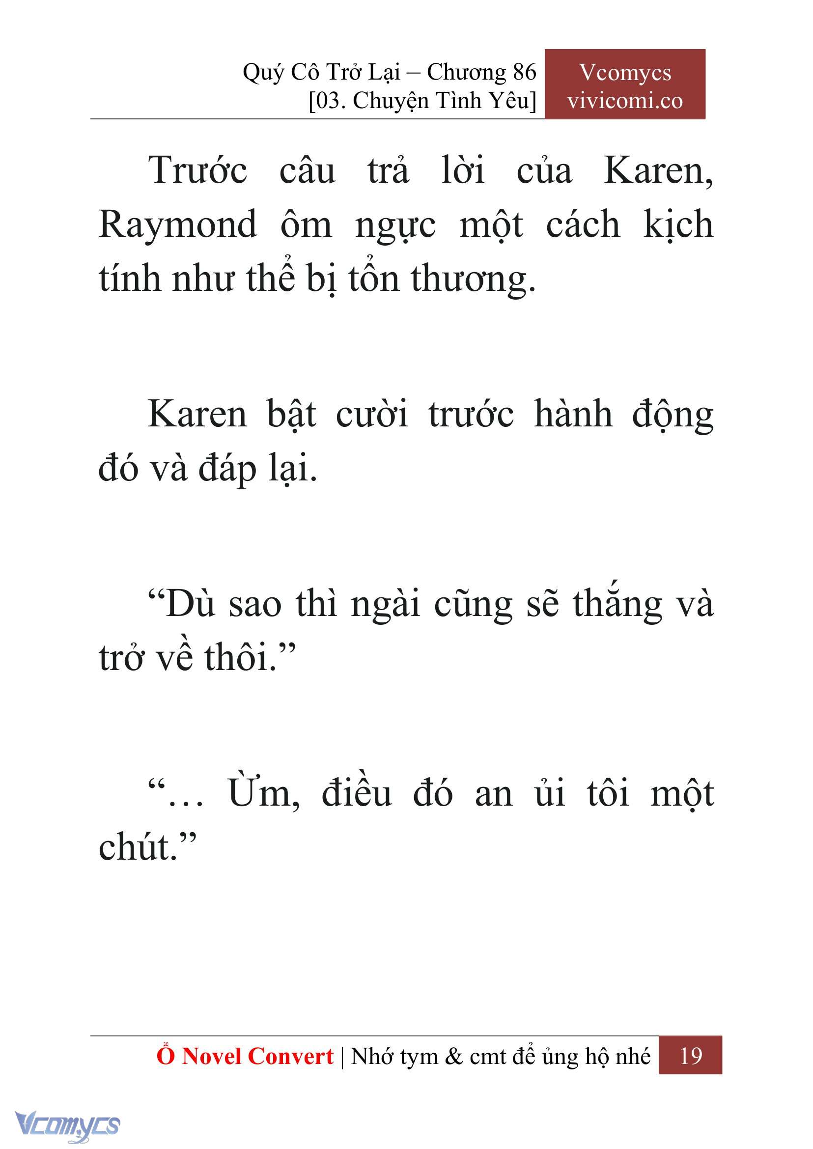 [Novel] Quý Cô Trở Lại Chap 86 - Trang 2
