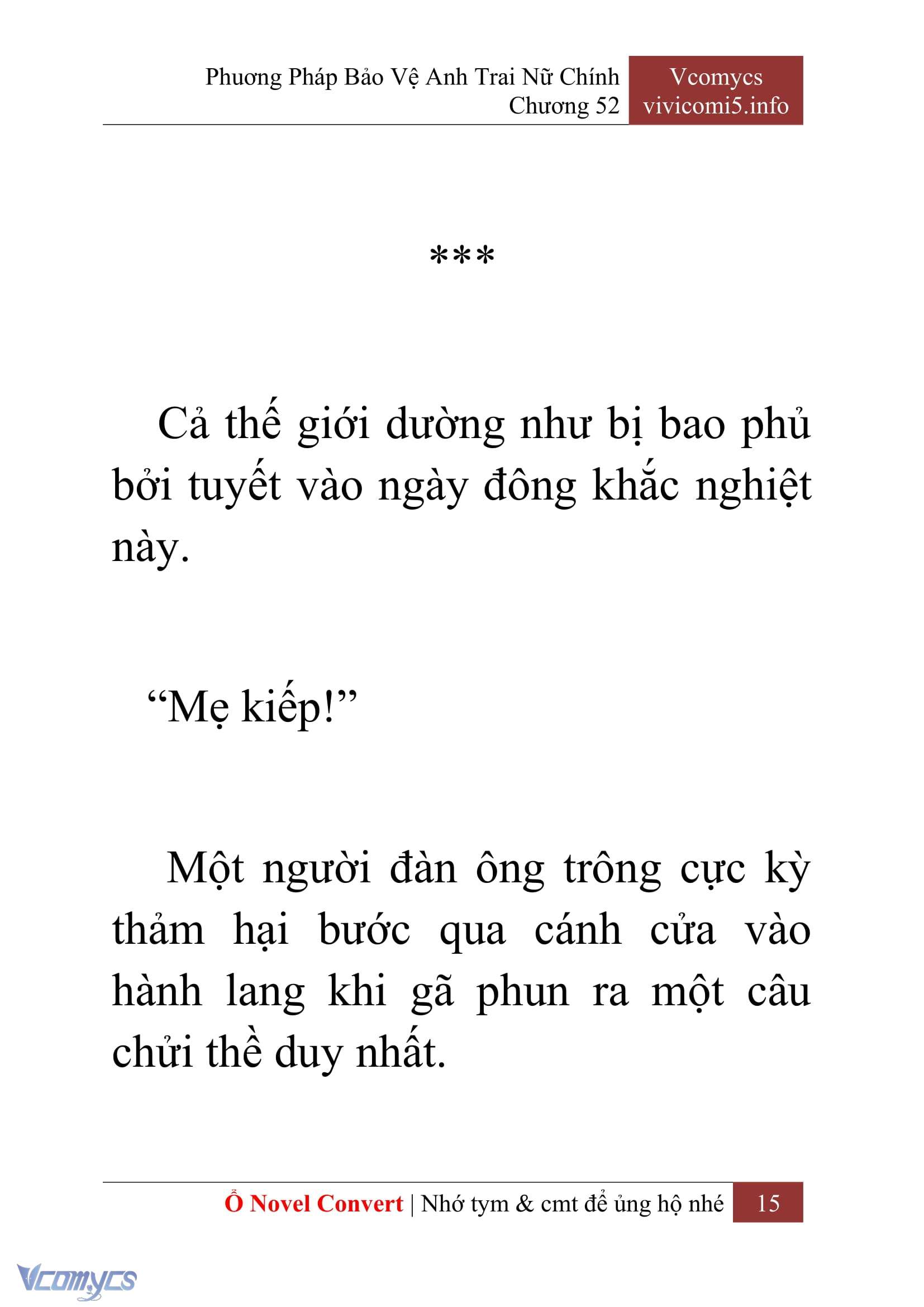 [Novel] Phương Pháp Bảo Vệ Anh Trai Nữ Chính Chap 52 - Trang 2