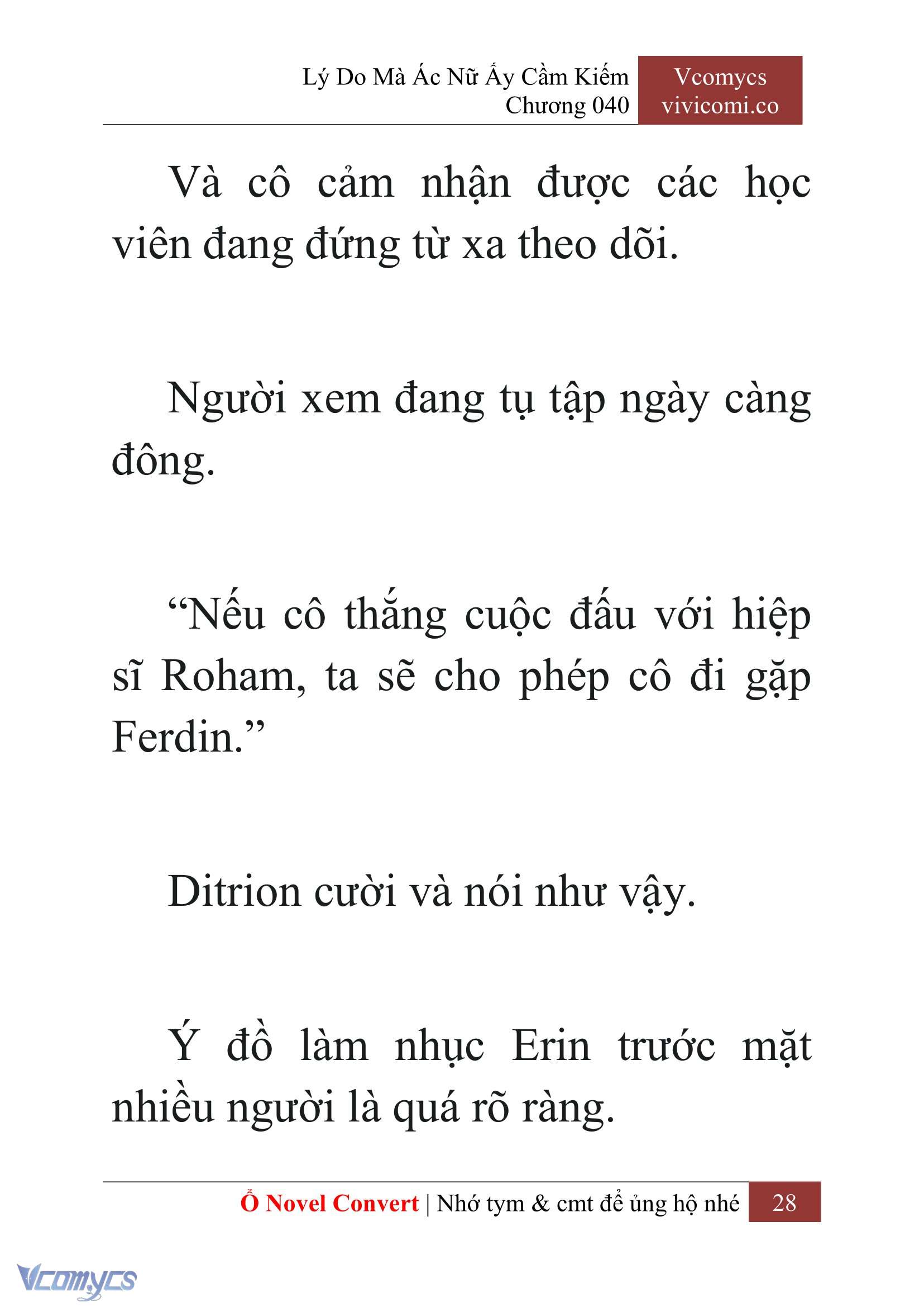 [Novel] Lý Do Mà Ác Nữ Ấy Cầm Kiếm Chap 40 - Next Chap 41