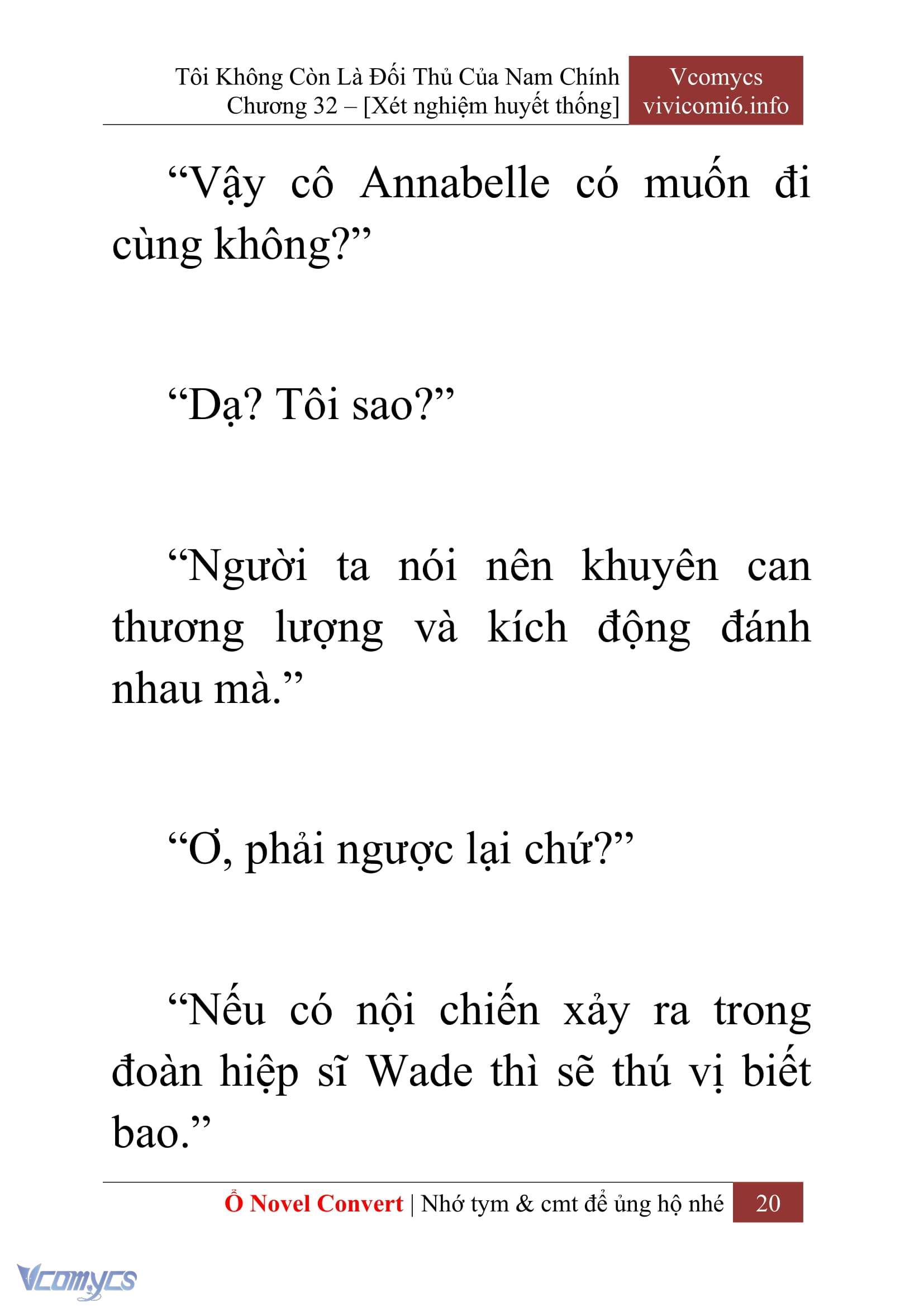 [Novel] Tôi Không Còn Là Đối Thủ Của Nam Chính Chap 32 - Trang 2