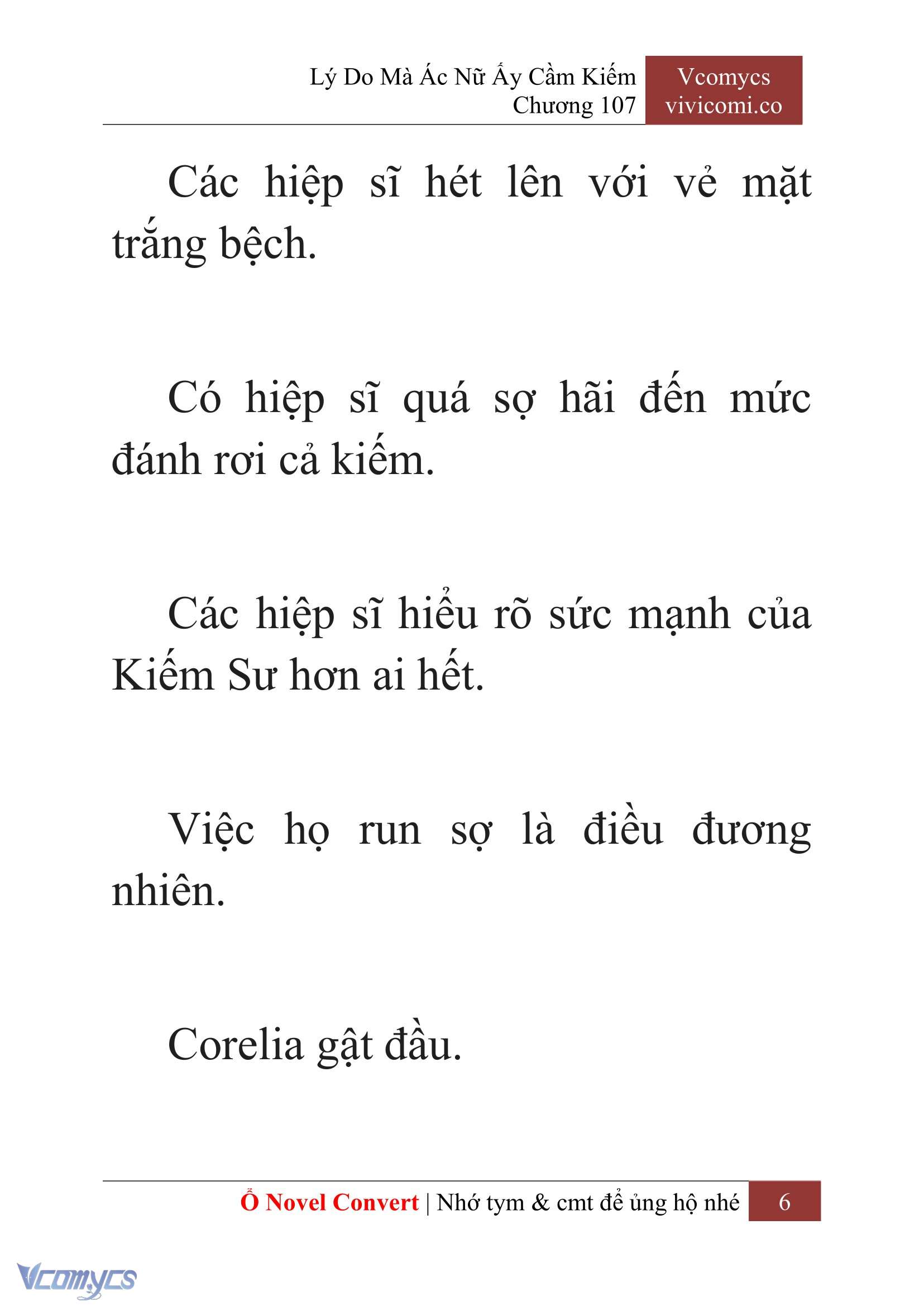 [Novel] Lý Do Mà Ác Nữ Ấy Cầm Kiếm Chap 107 - Next Chap 108