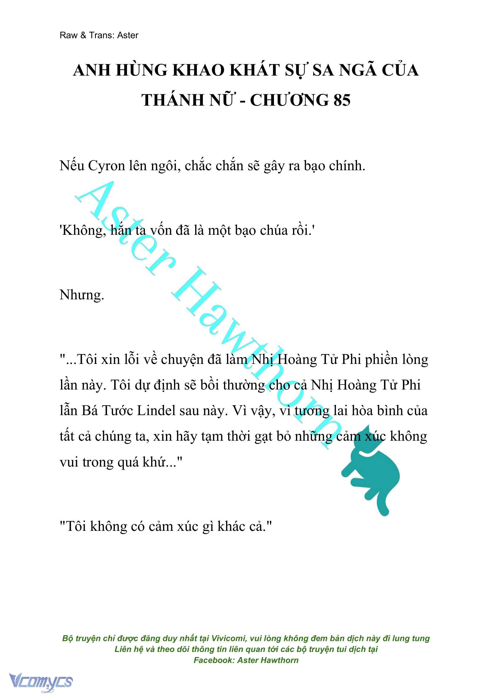 [NOVEL] Anh Hùng Khao Khát Sự Sa Ngã Của Thánh Nữ Chap 85 - Trang 2