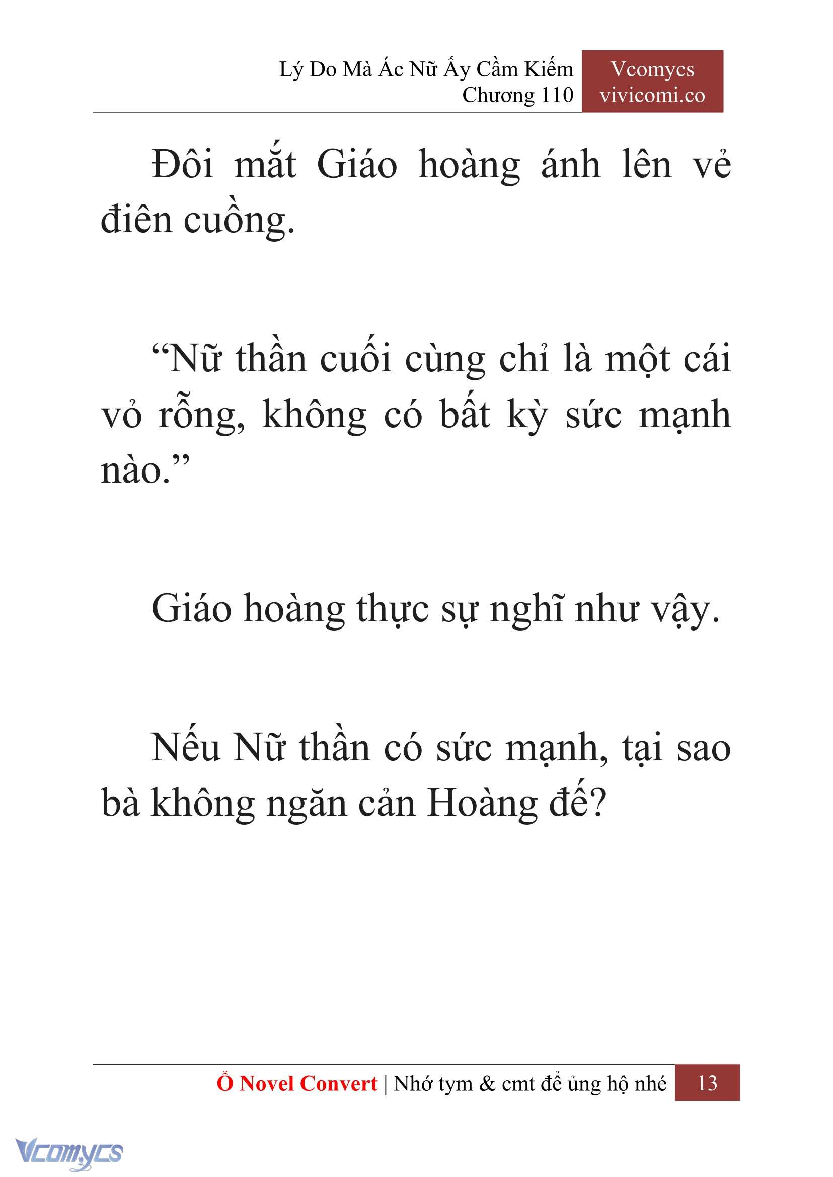 [Novel] Lý Do Mà Ác Nữ Ấy Cầm Kiếm Chap 110 - Next 