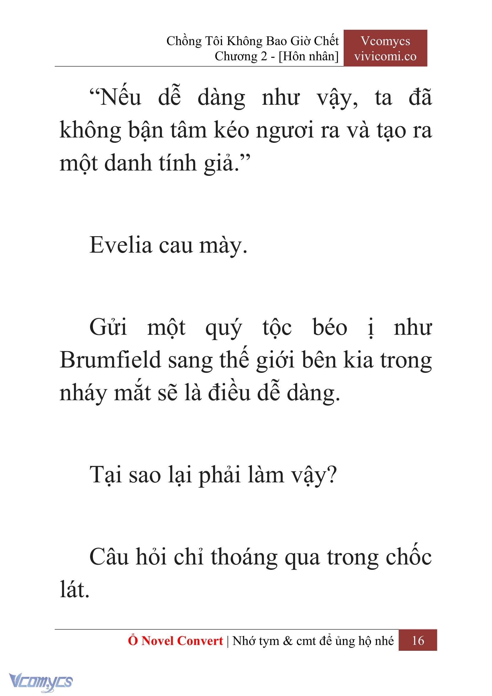 [Novel] Chồng Tôi Không Bao Giờ Chết Chap 2 - Trang 2