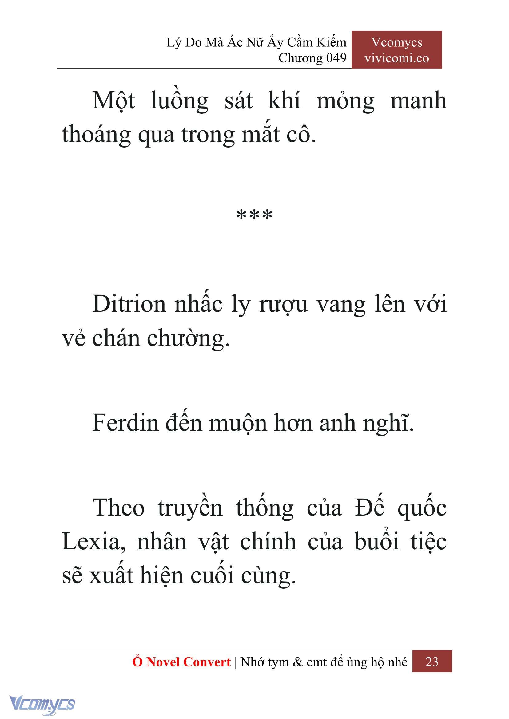 [Novel] Lý Do Mà Ác Nữ Ấy Cầm Kiếm Chap 49 - Next Chap 50