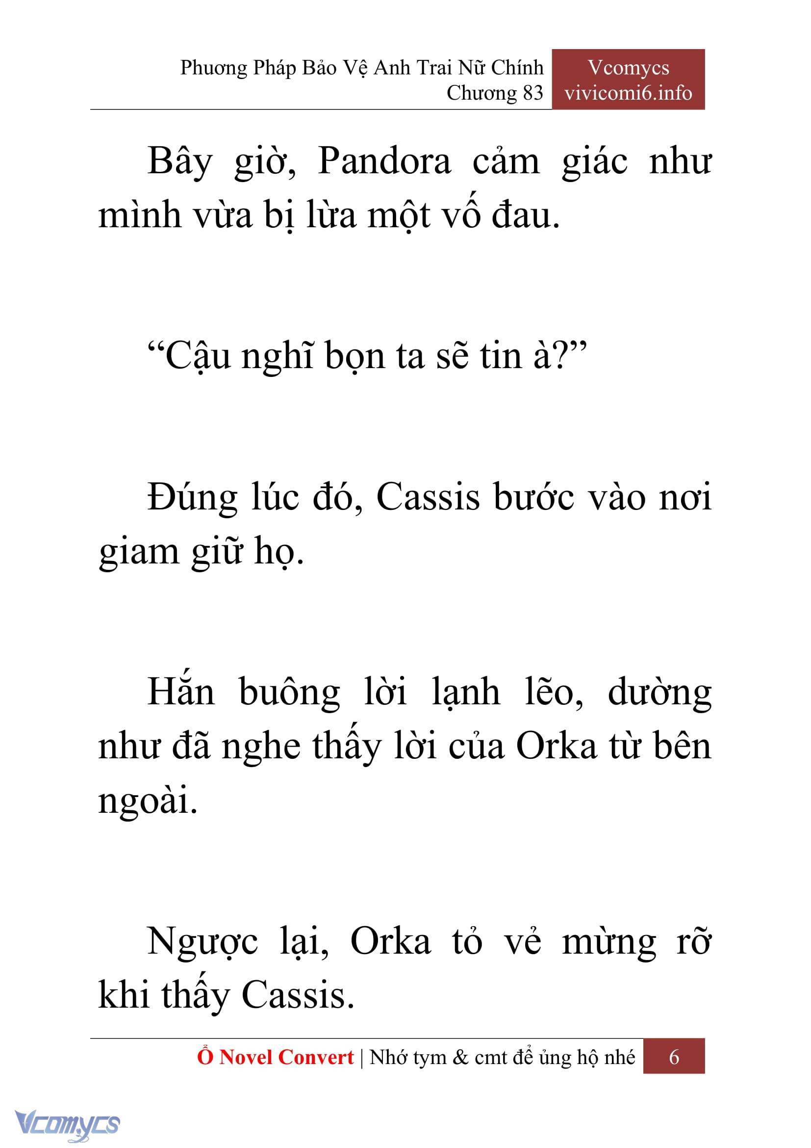 [Novel] Phương Pháp Bảo Vệ Anh Trai Nữ Chính Chap 83 - Trang 2